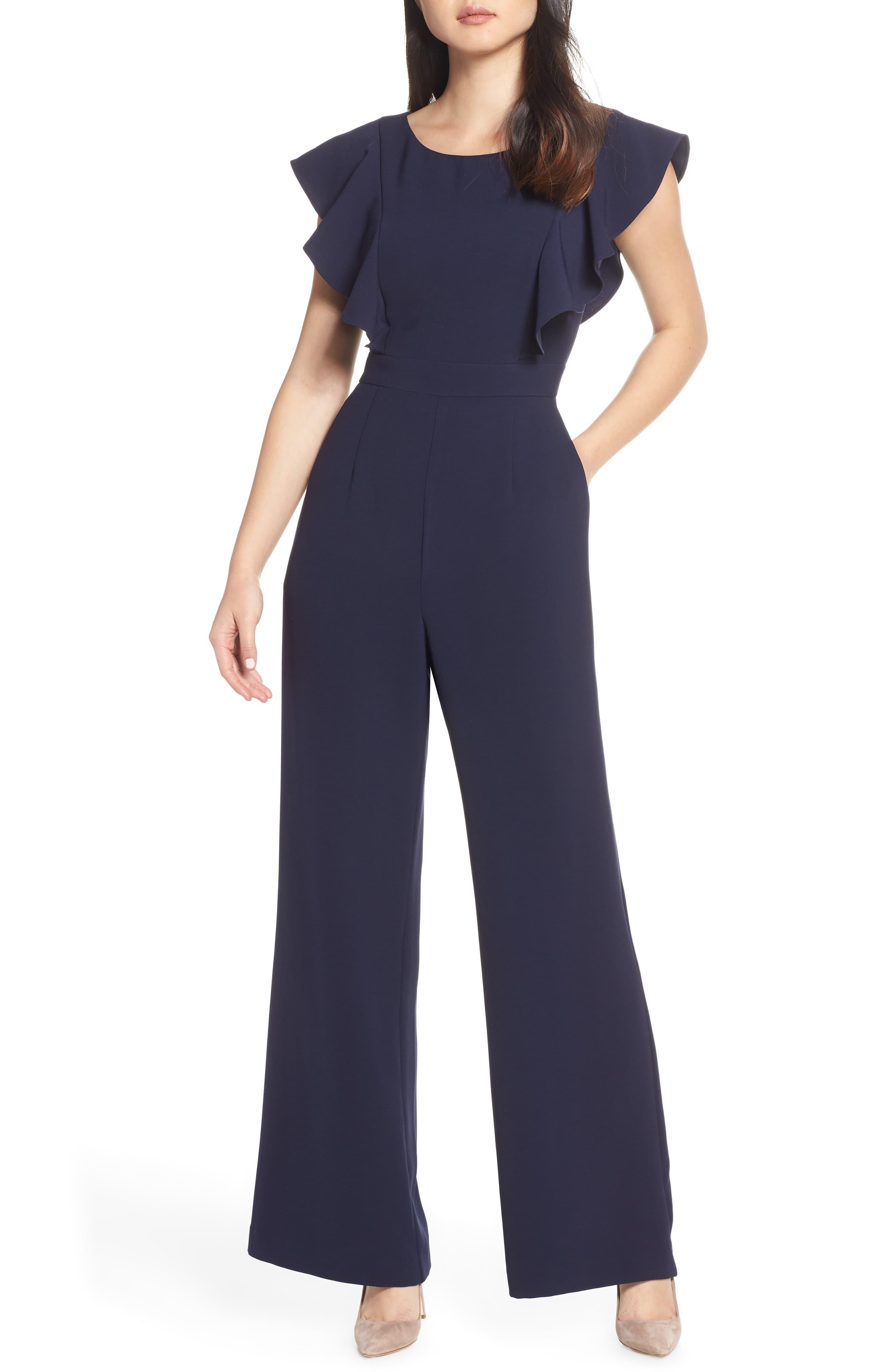 nordstrom navy blue jumpsuit