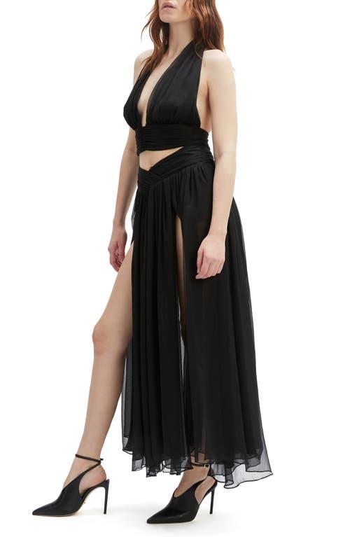 Bardot Amerie Split Front Maxi Skirt in Black | Lyst