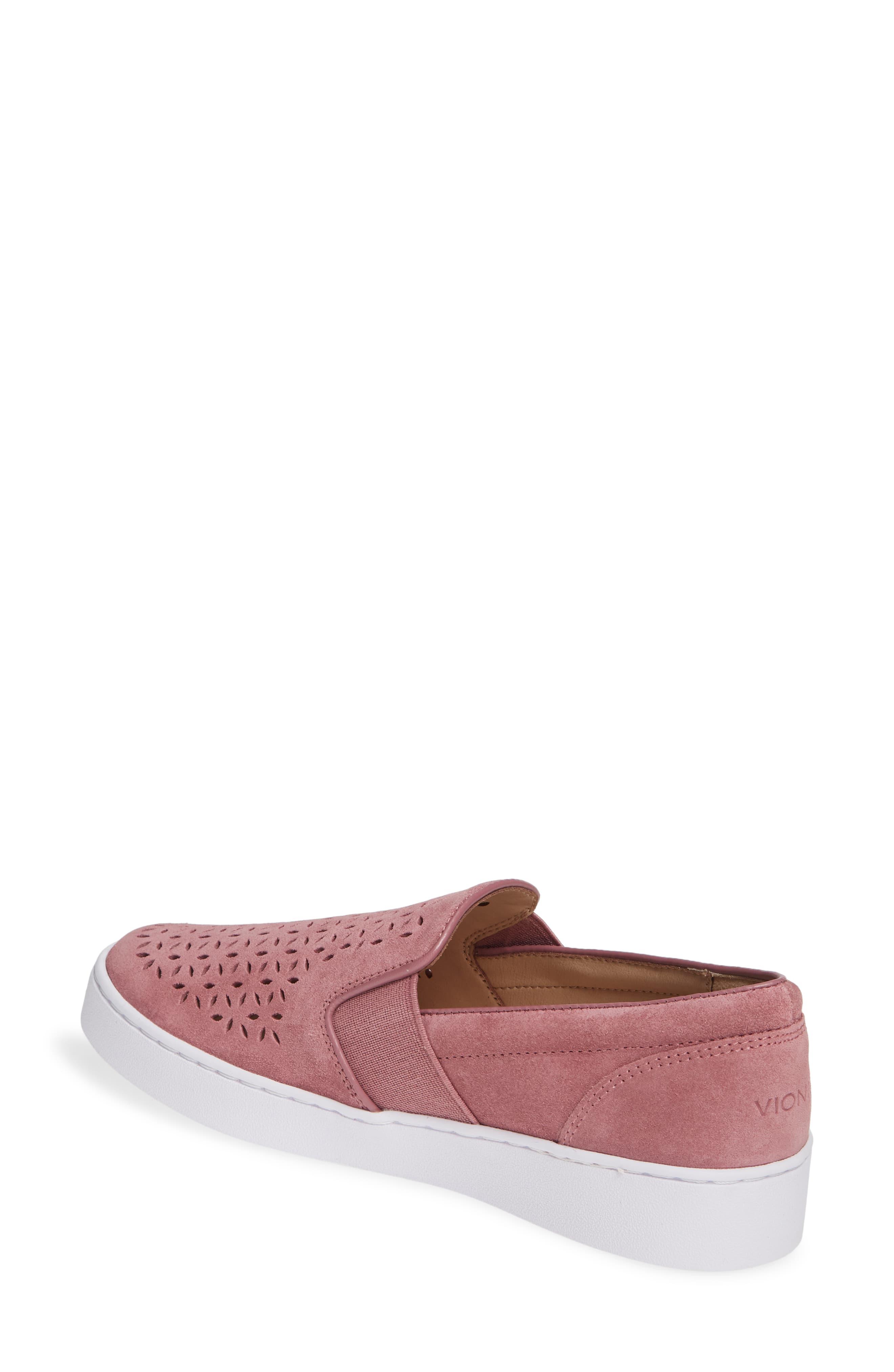 Vionic Suede Kani Perforated Slip-on Sneaker in French Rose Suede (Black) - Save 62% - Lyst