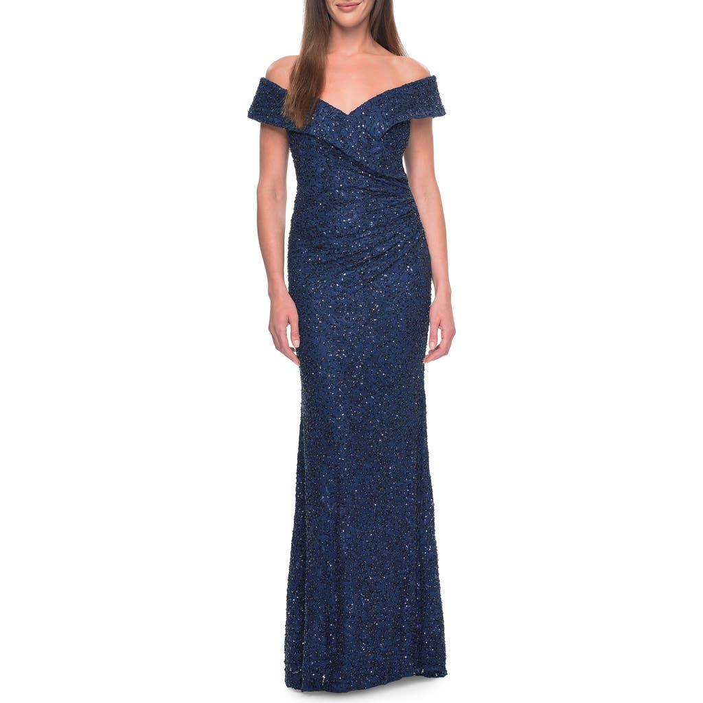 sachin and babi light blue dress La Femme Dress 31276
