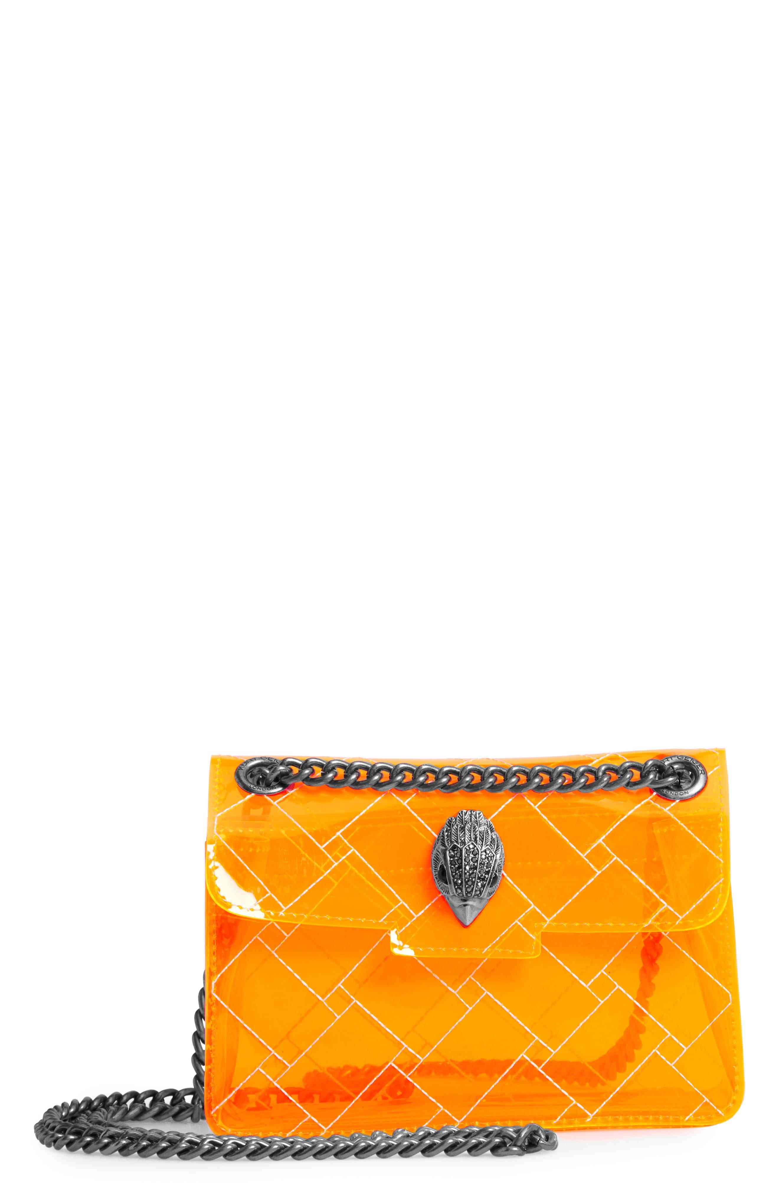 Kurt Geiger Mini Kensington Transparent Shoulder Bag in Orange - Lyst