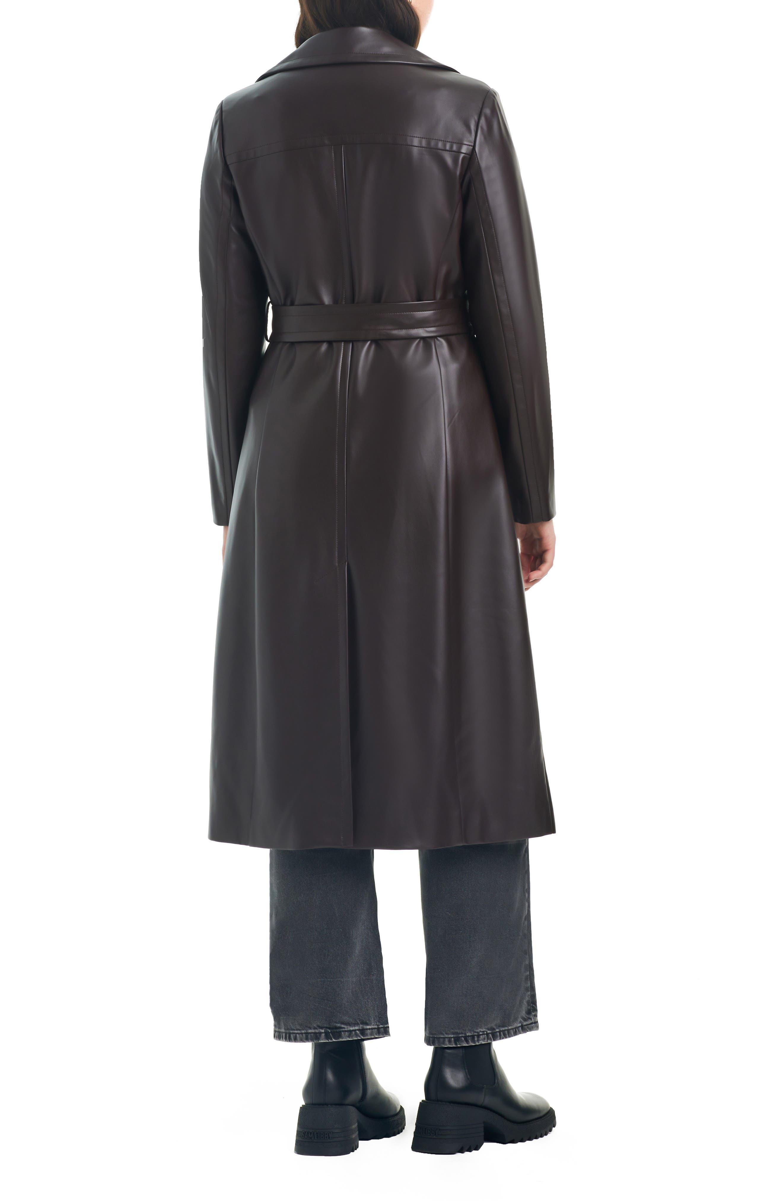 Vince leather shop trench coat