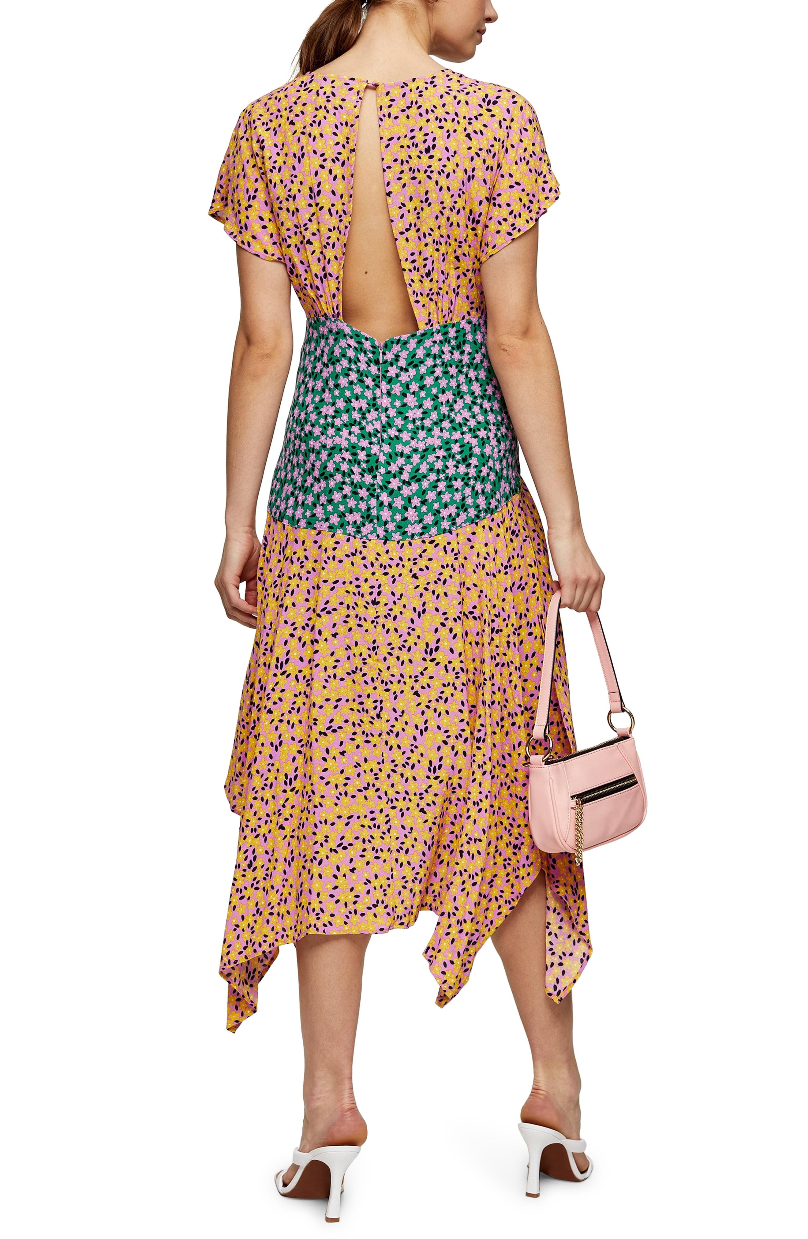Synthetic Floral Print Short Sleeve Midi Dress Save 41 Lyst