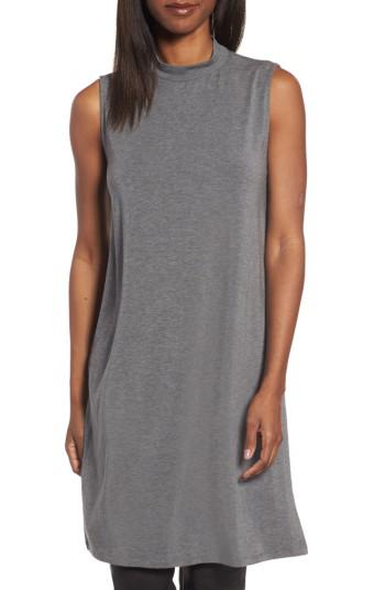 Download Eileen Fisher Stretch Tencel Jersey Tunic in Ash (Gray) - Lyst