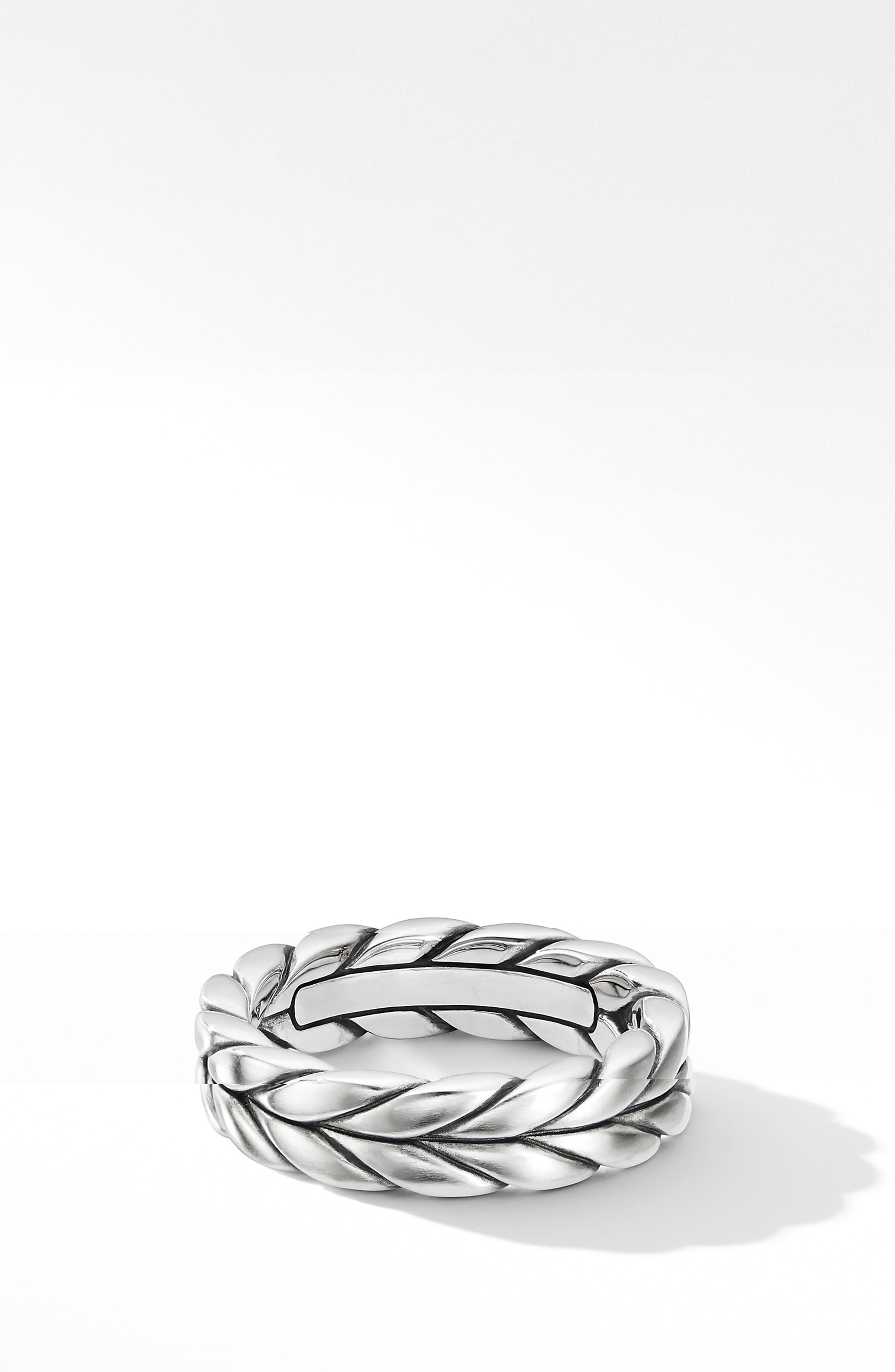 David Yurman Chevron Woven Band Ring in Silver (Metallic) for Men - Lyst
