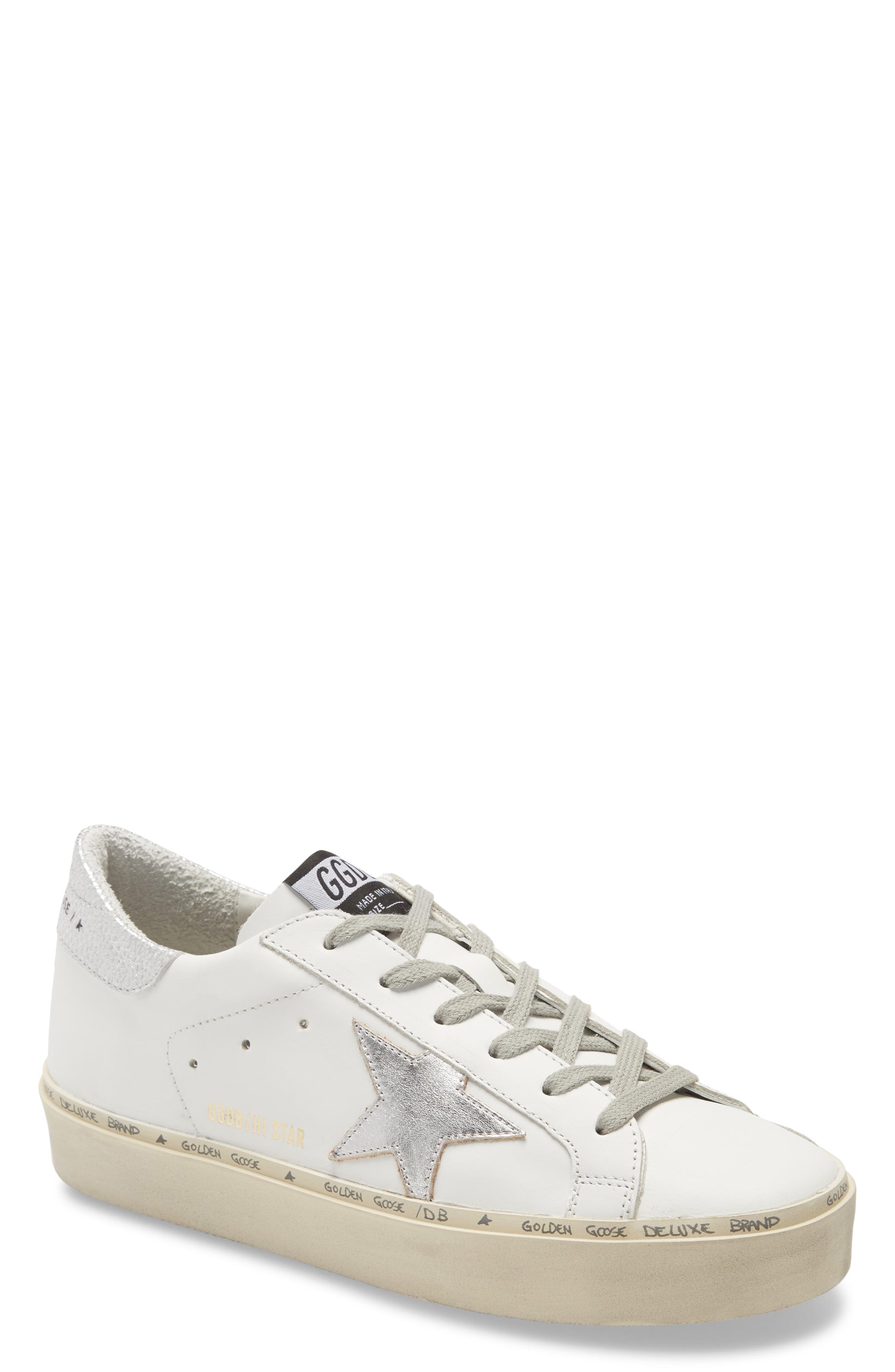 Golden Goose Deluxe Brand Hi Star Platform Sneaker in White Leather ...