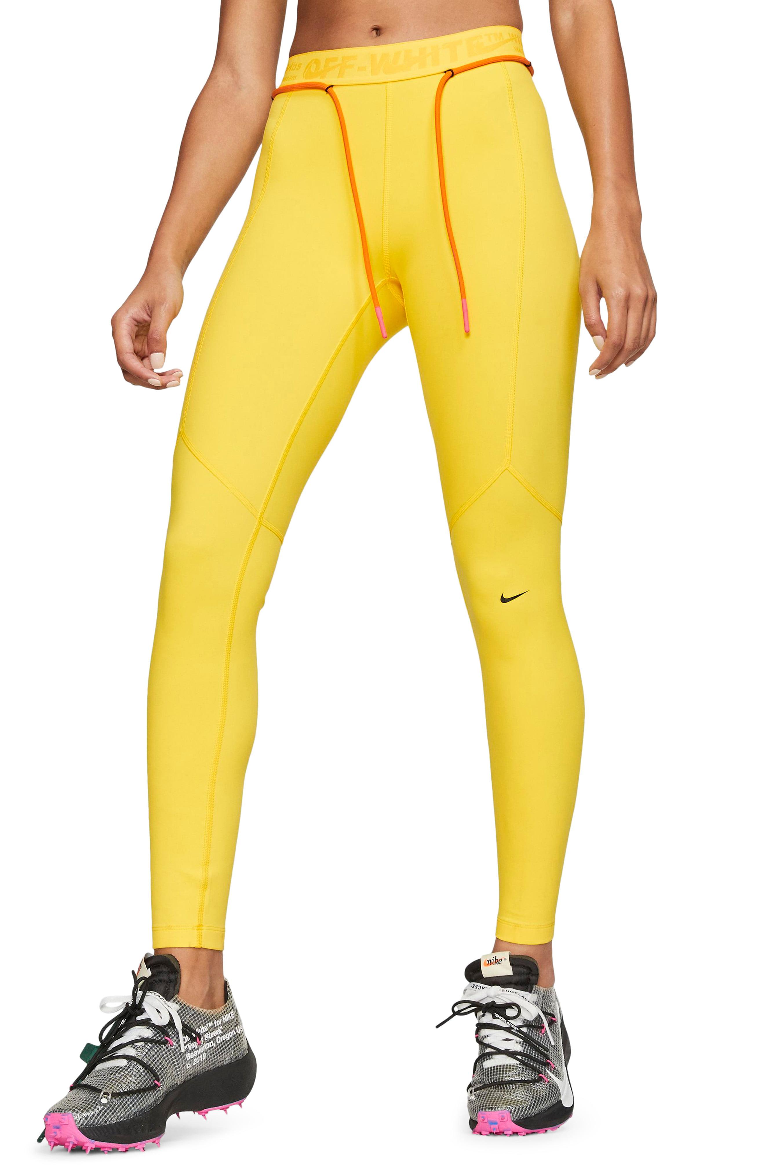 Nike X Off-white Running Tights in Yellow | Lyst