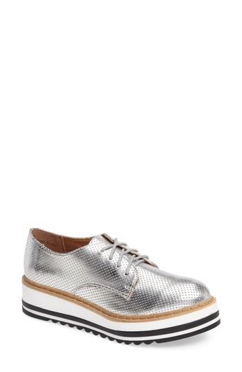steve madden vassar silver platform sneakers
