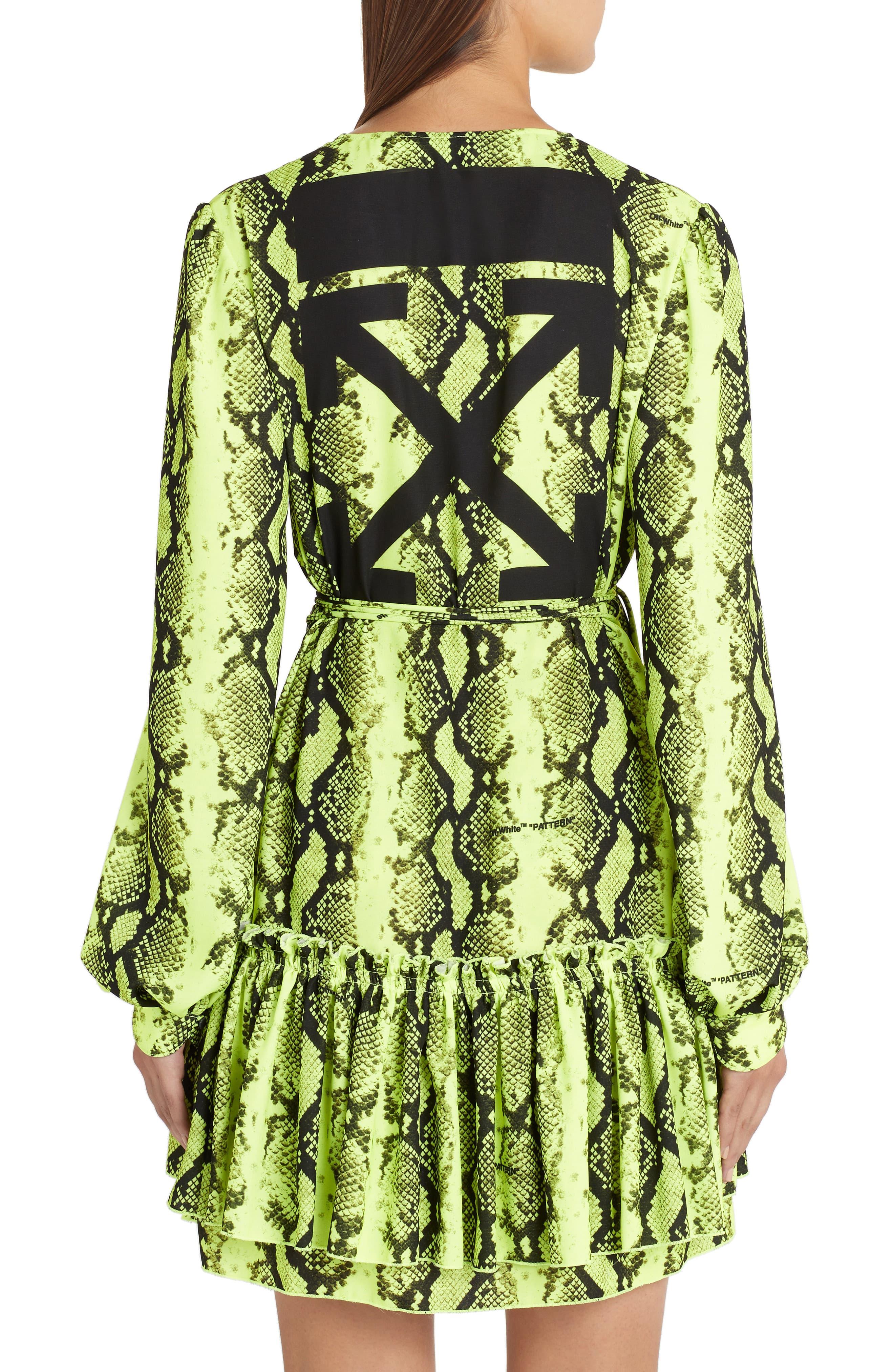 off white python dress