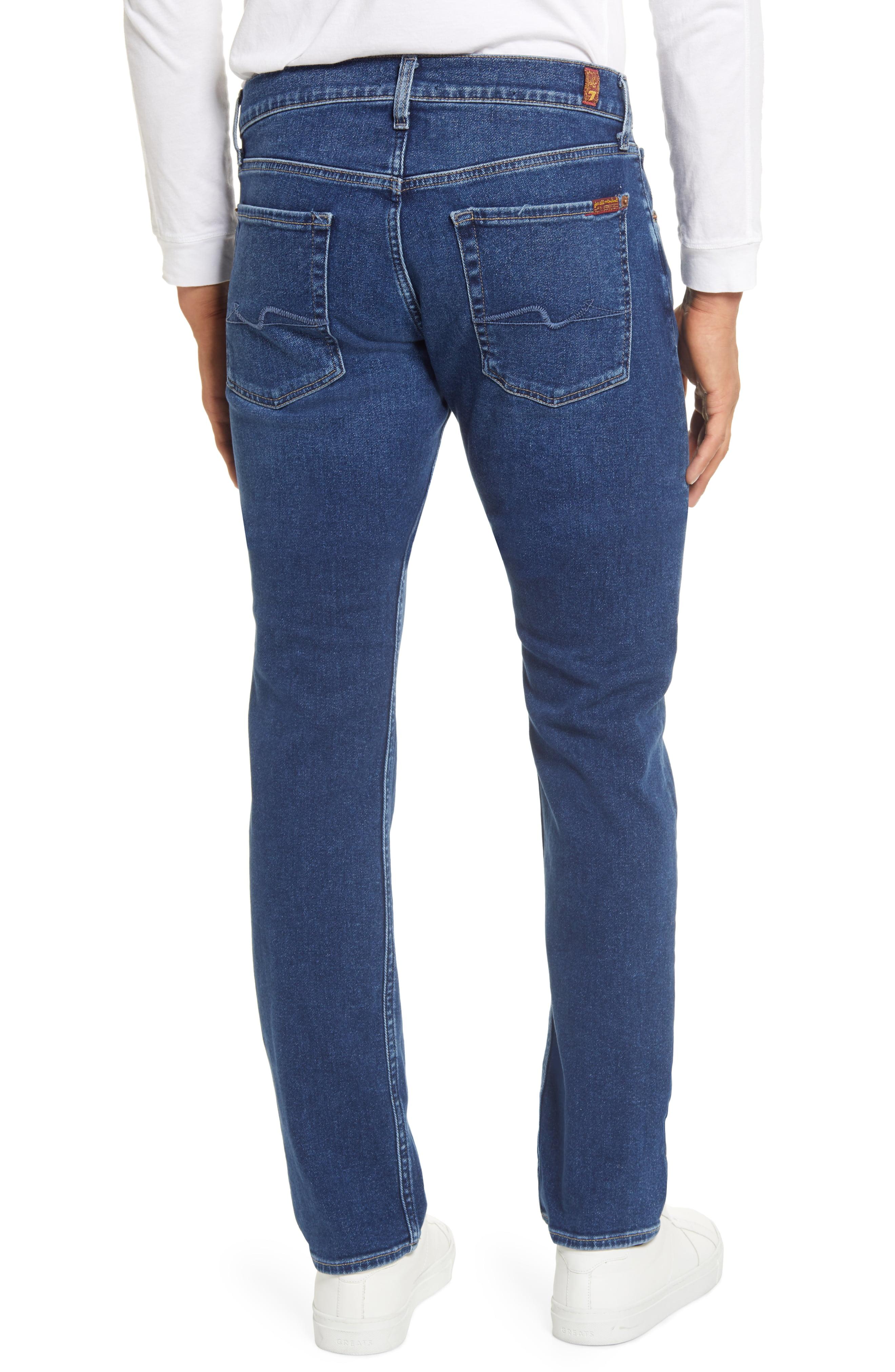 7 For All Mankind Denim 7 For All Mankind Straight Leg Jeans in Blue ...