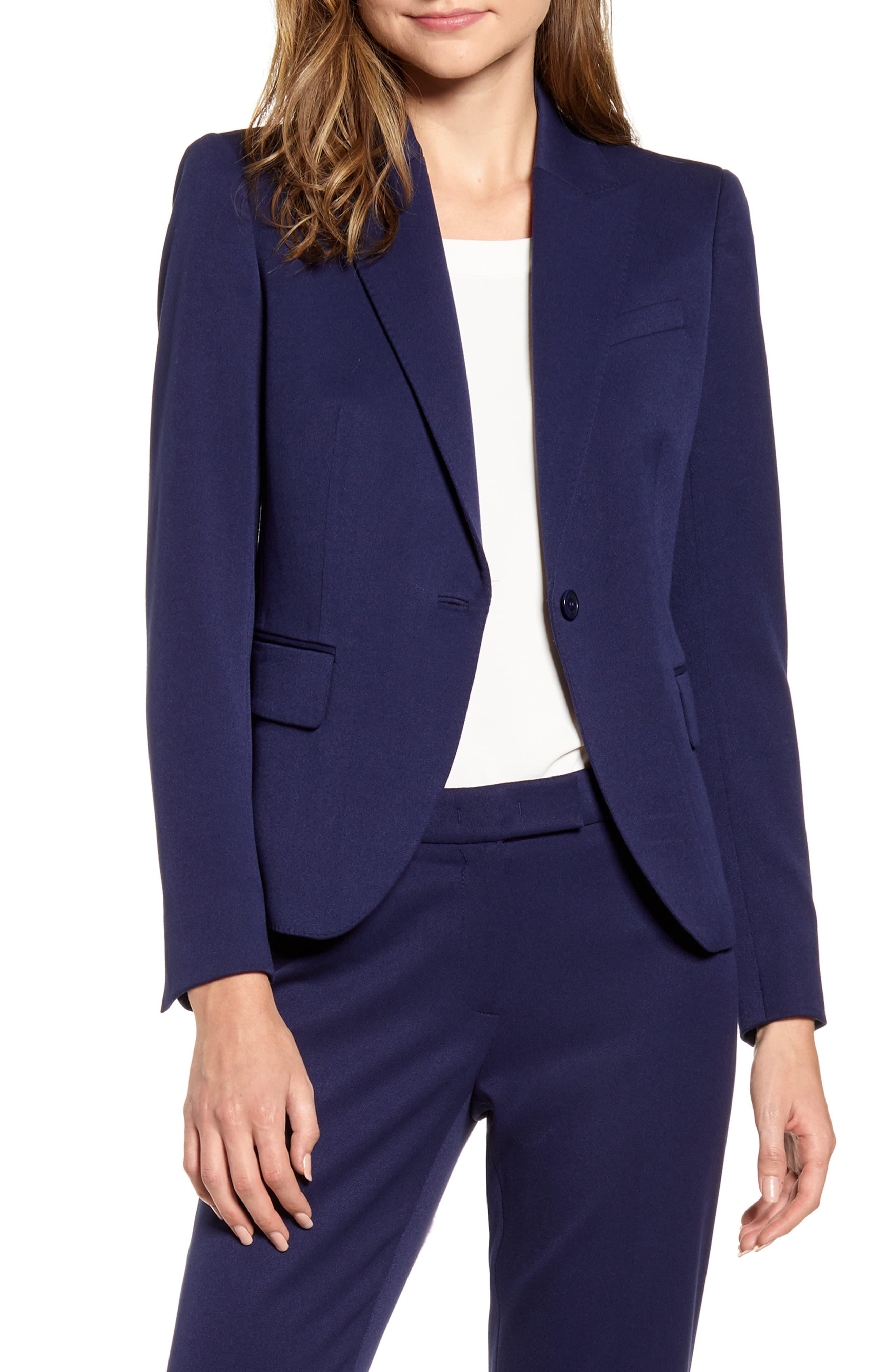 Anne Klein Howard Hawks Stretch Twill Suit Jacket in Blue Lyst