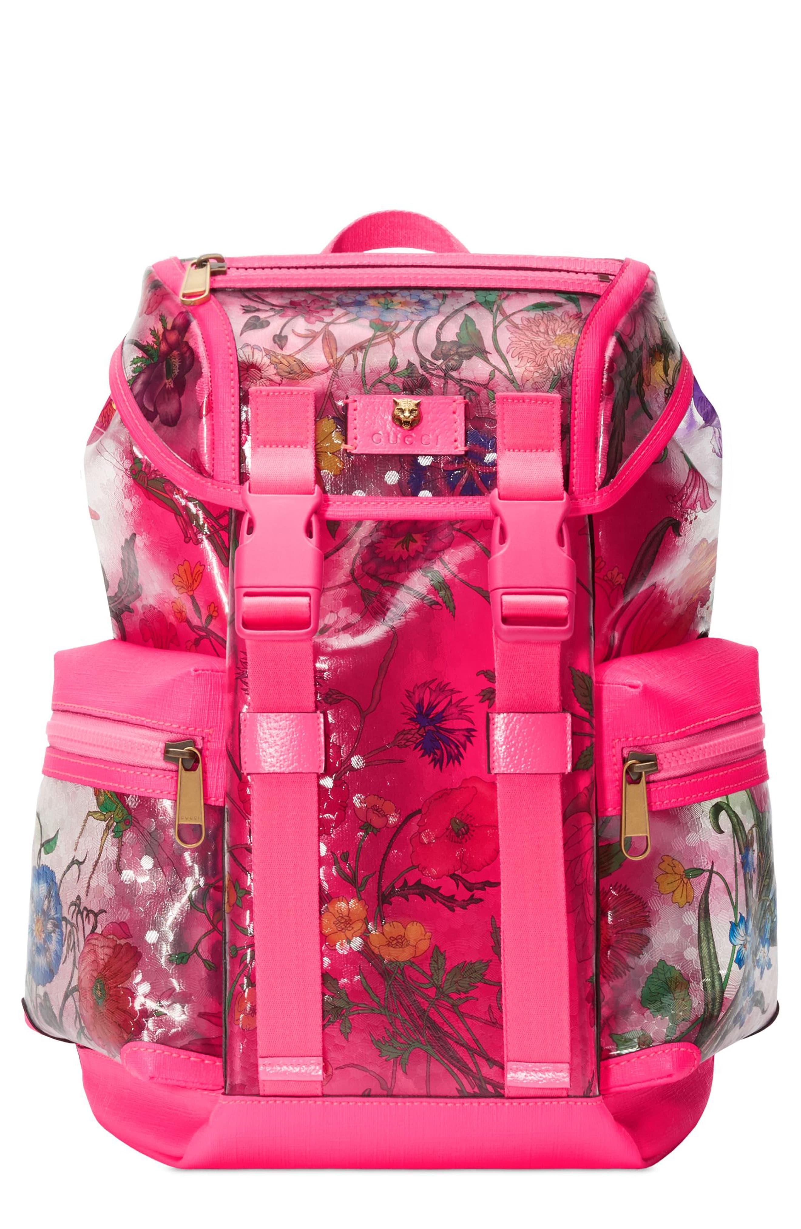 gucci pink floral bag