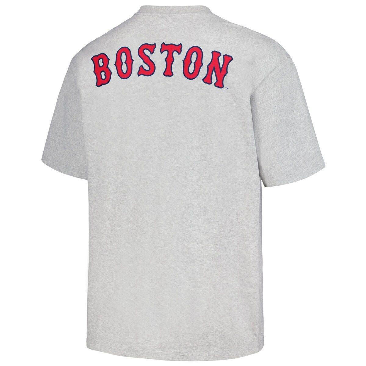 Majestic Boston Red Sox Mens T Shirt Large Gray Baseball Short Sleeve Crew  Neck