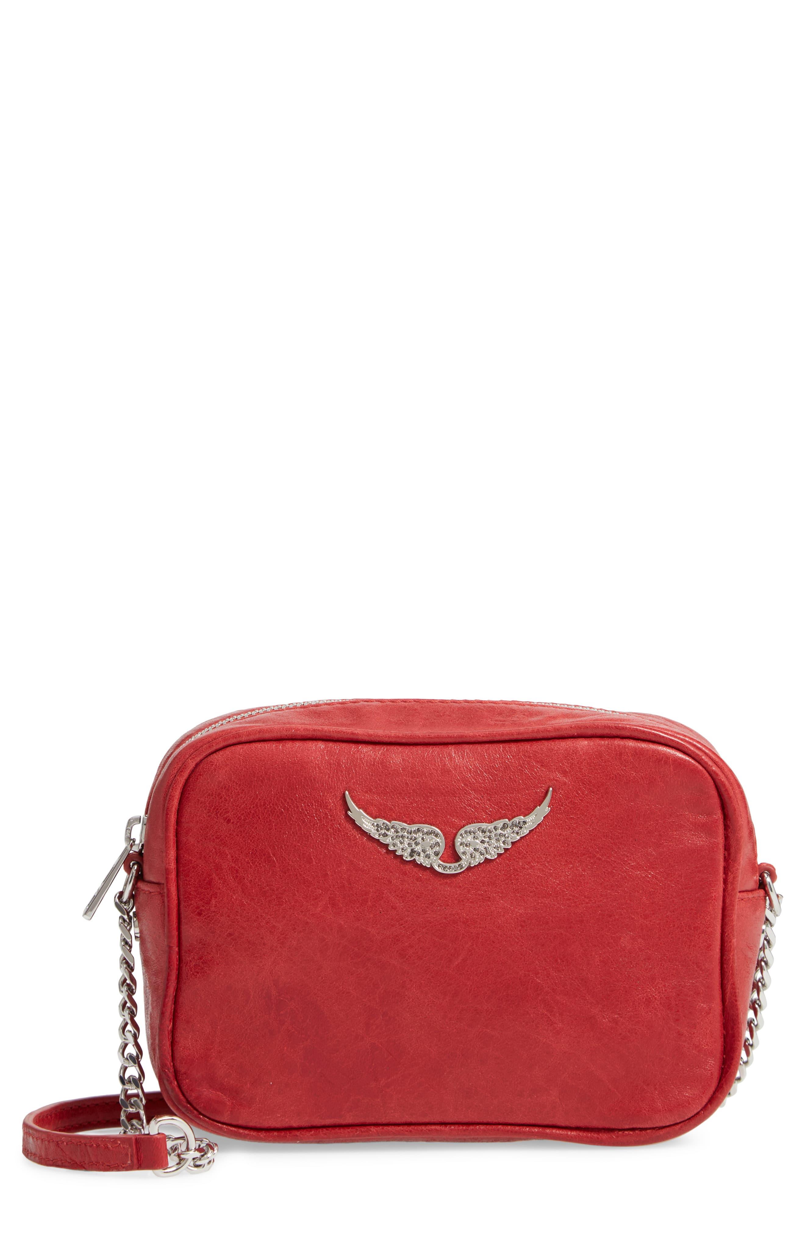 Zadig & Voltaire Xs Boxy Crush Leather Crossbody Bag in Red Lyst