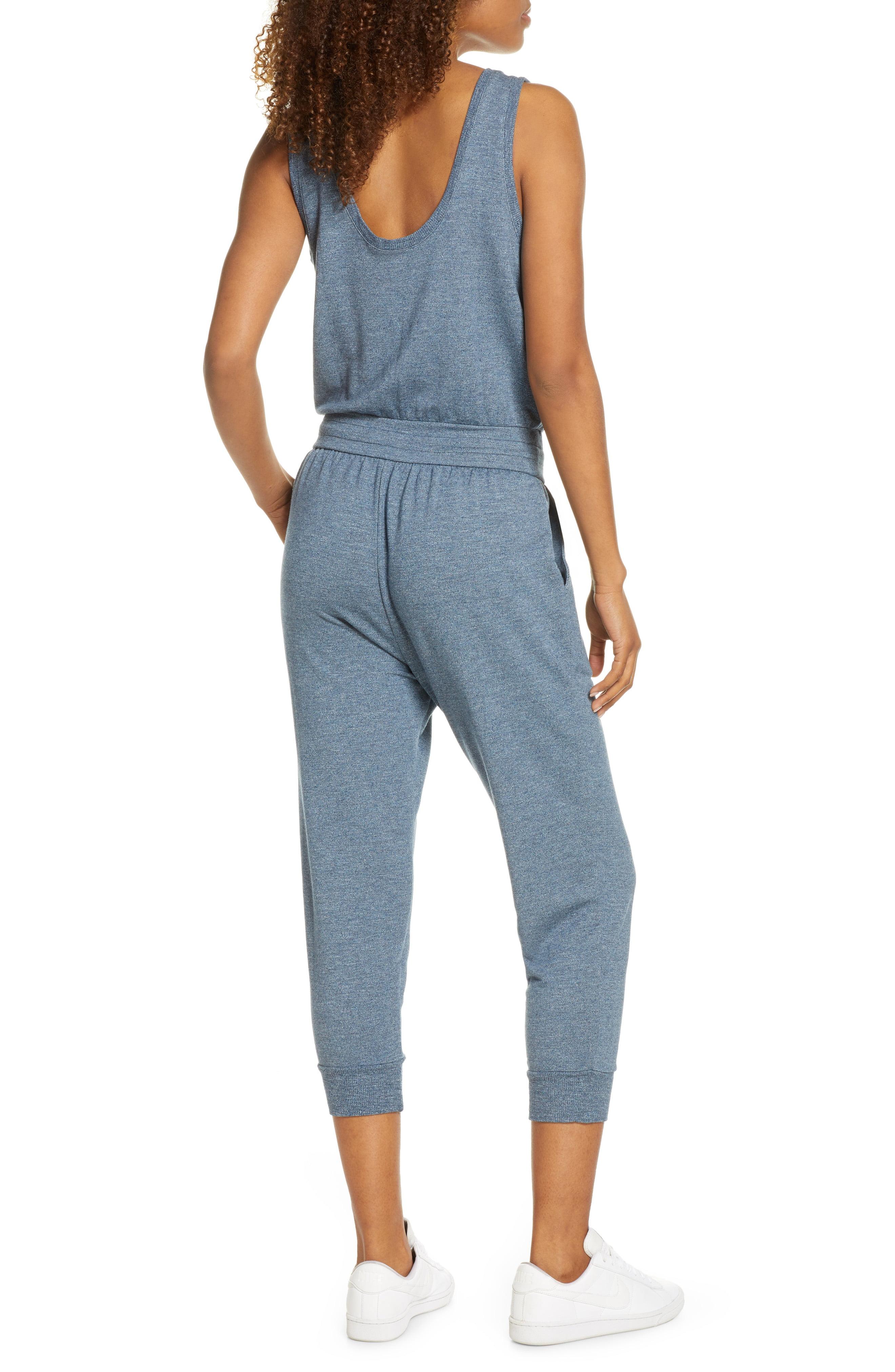 blue all in one jumpsuit