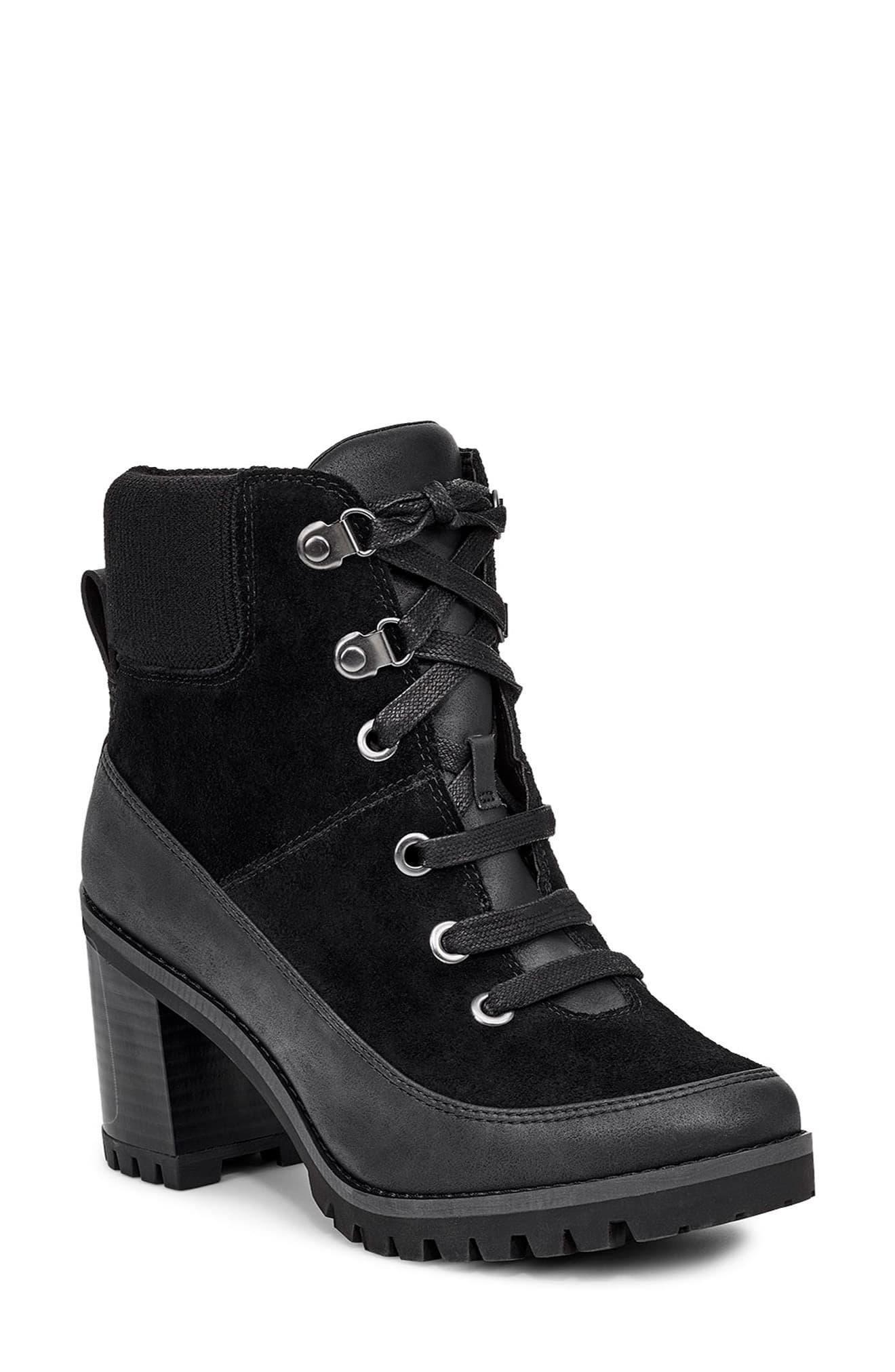 Women's Suede Ankle Boot in Black Lyst