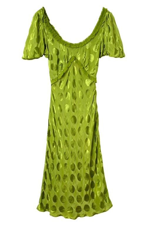 damson madder green silk dress Damson Madder Tate Midi Dress main image 0