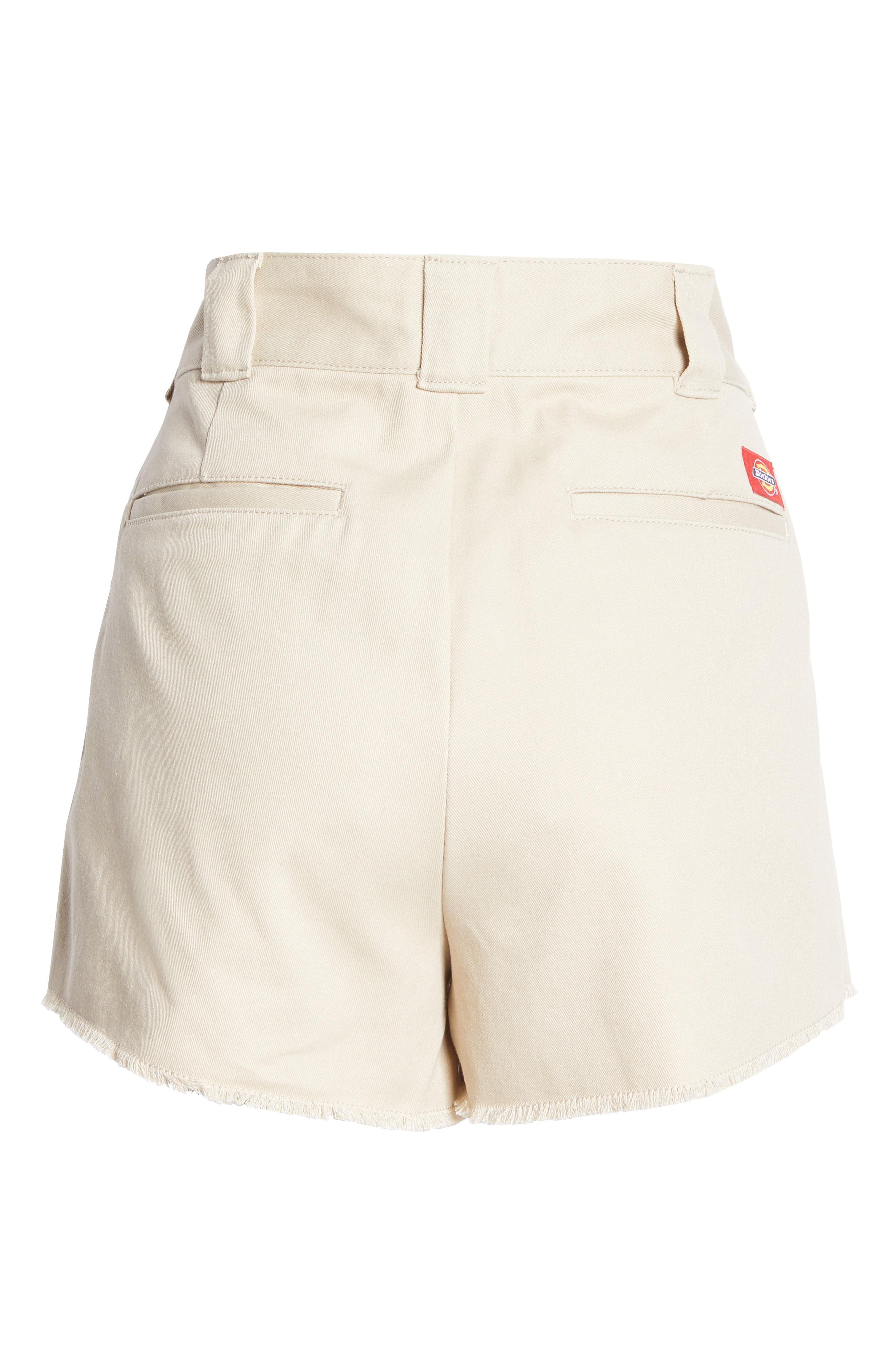 frayed khaki shorts