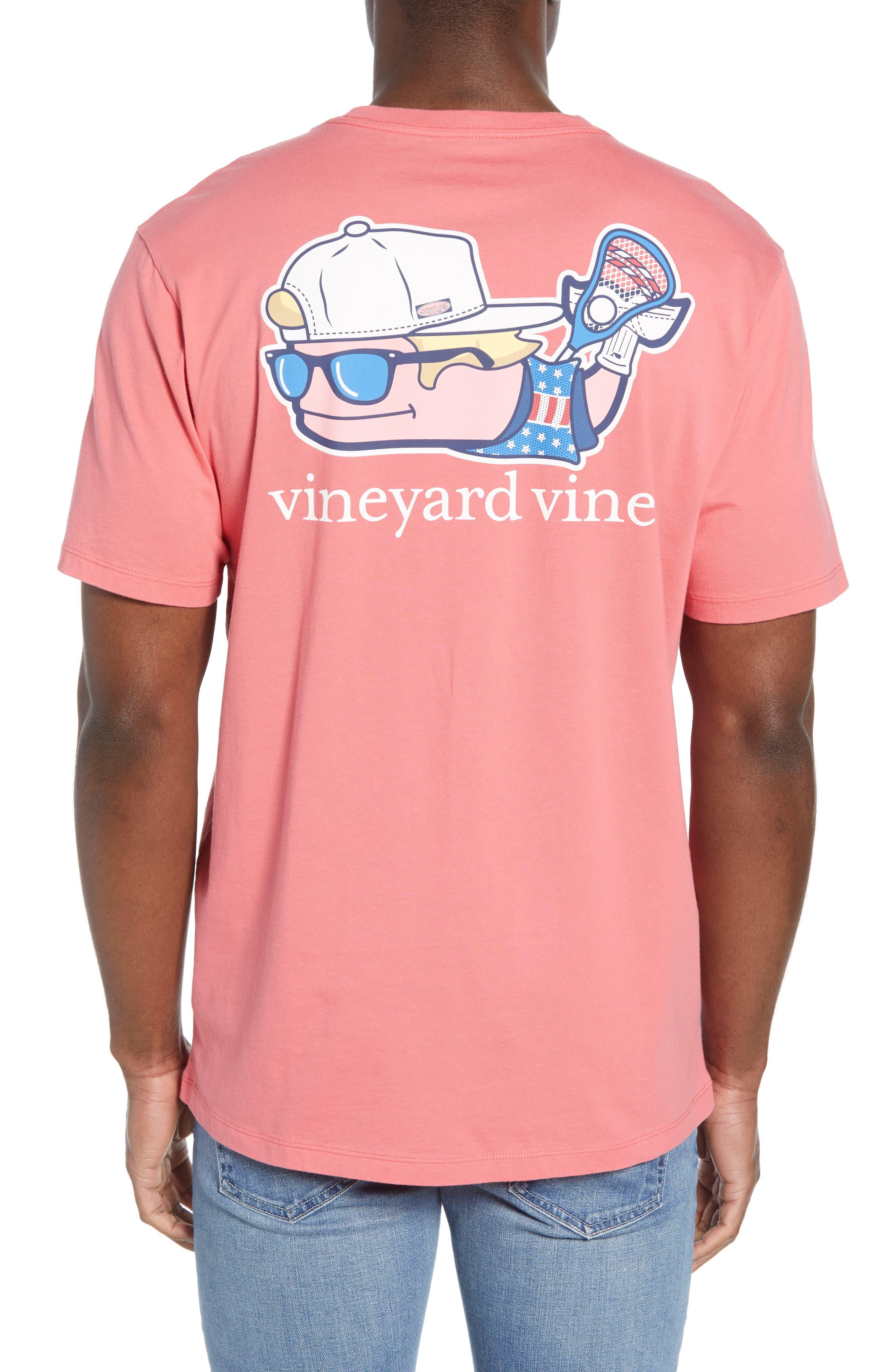 Vineyard Vines Cotton Lacrosse Whale Pocket T-shirt in Pink for Men - Lyst