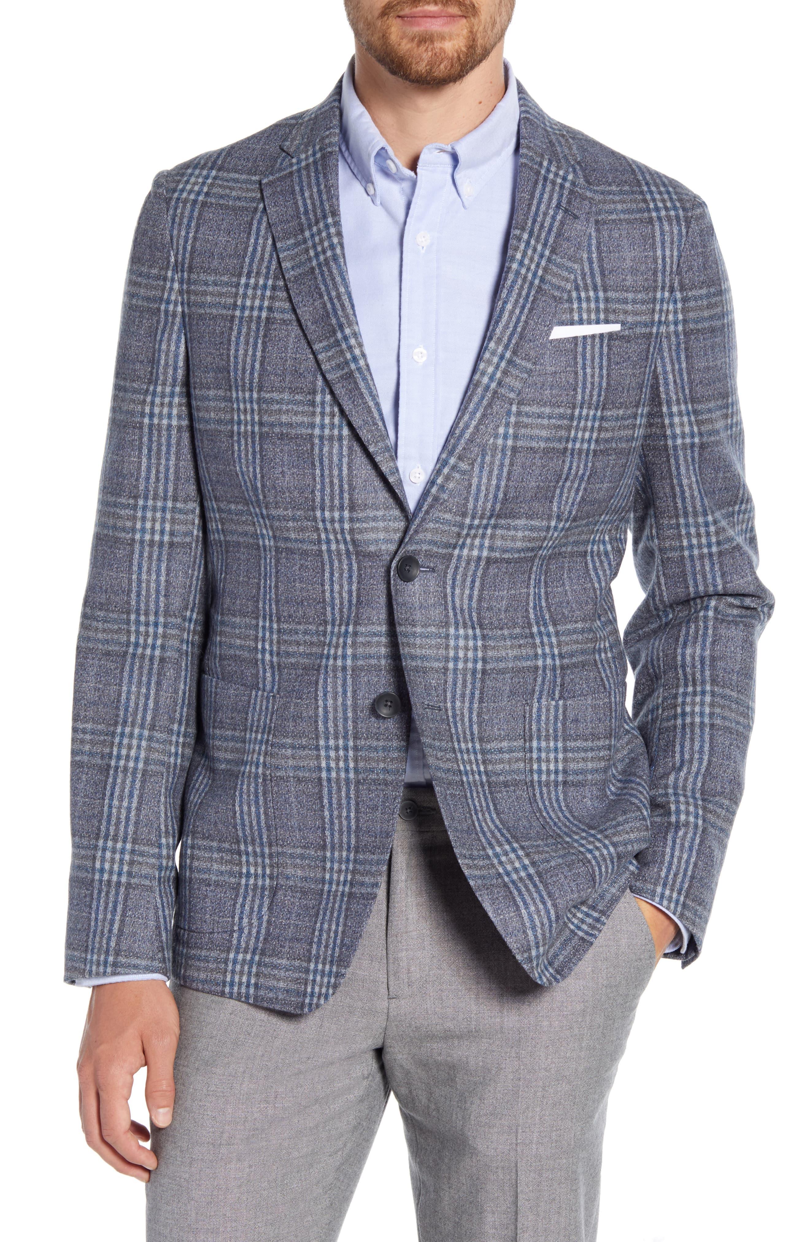 1901 Plaid Wool Blend Sport Coat in Blue for Men Lyst