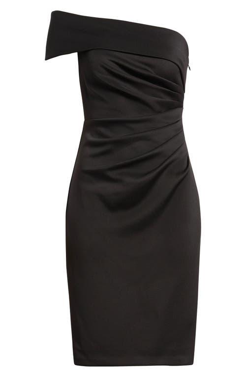 open lace back dress Black One Shoulder Cut Out Midi Dress – Hot Miami Styles main image 0