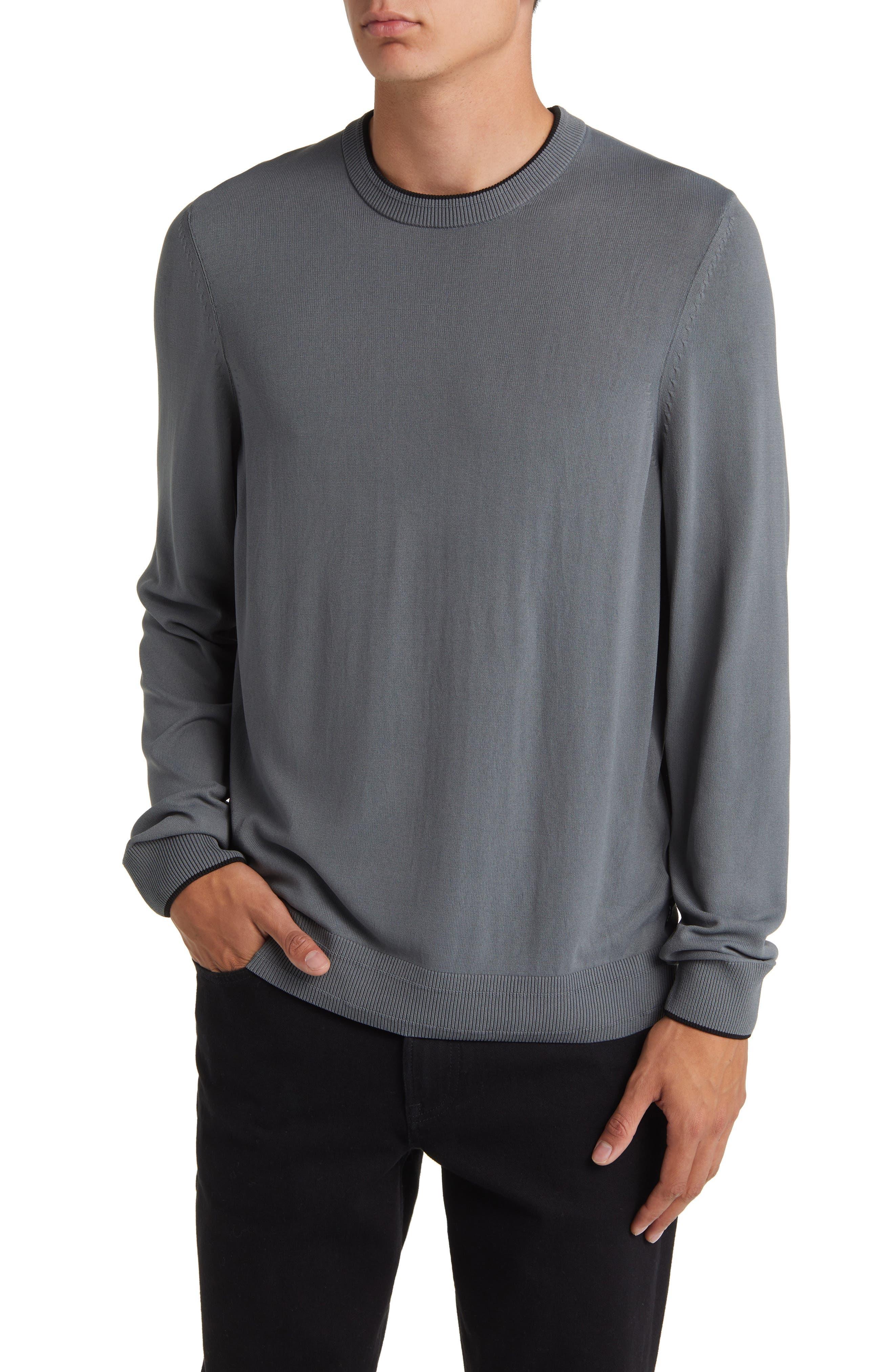 BOSS by HUGO BOSS Lope Crewneck Sweater in Gray for Men | Lyst