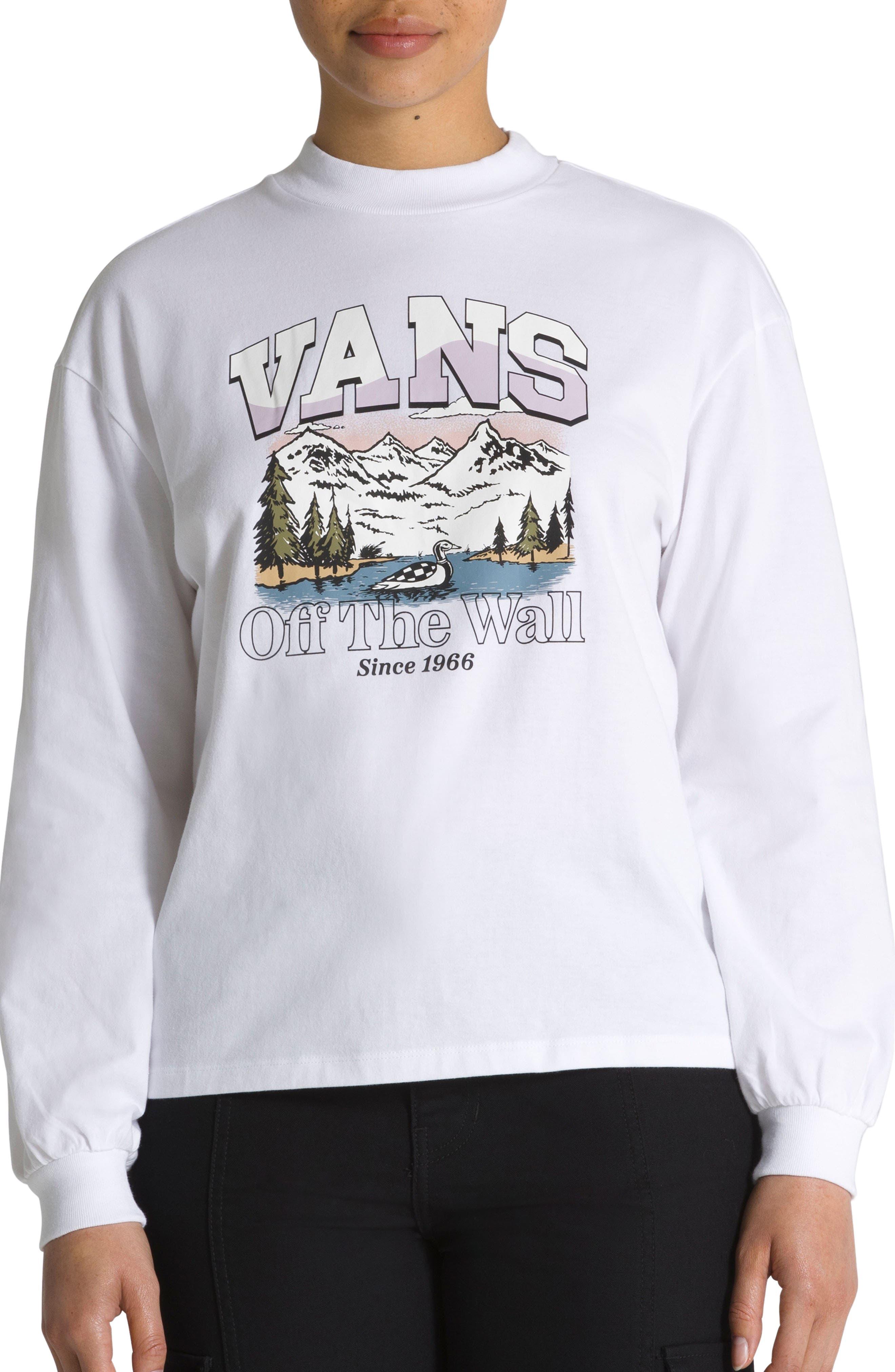Vans Off The Wall Springs Long Sleeve Mock Neck Graphic T-shirt in Gray |  Lyst