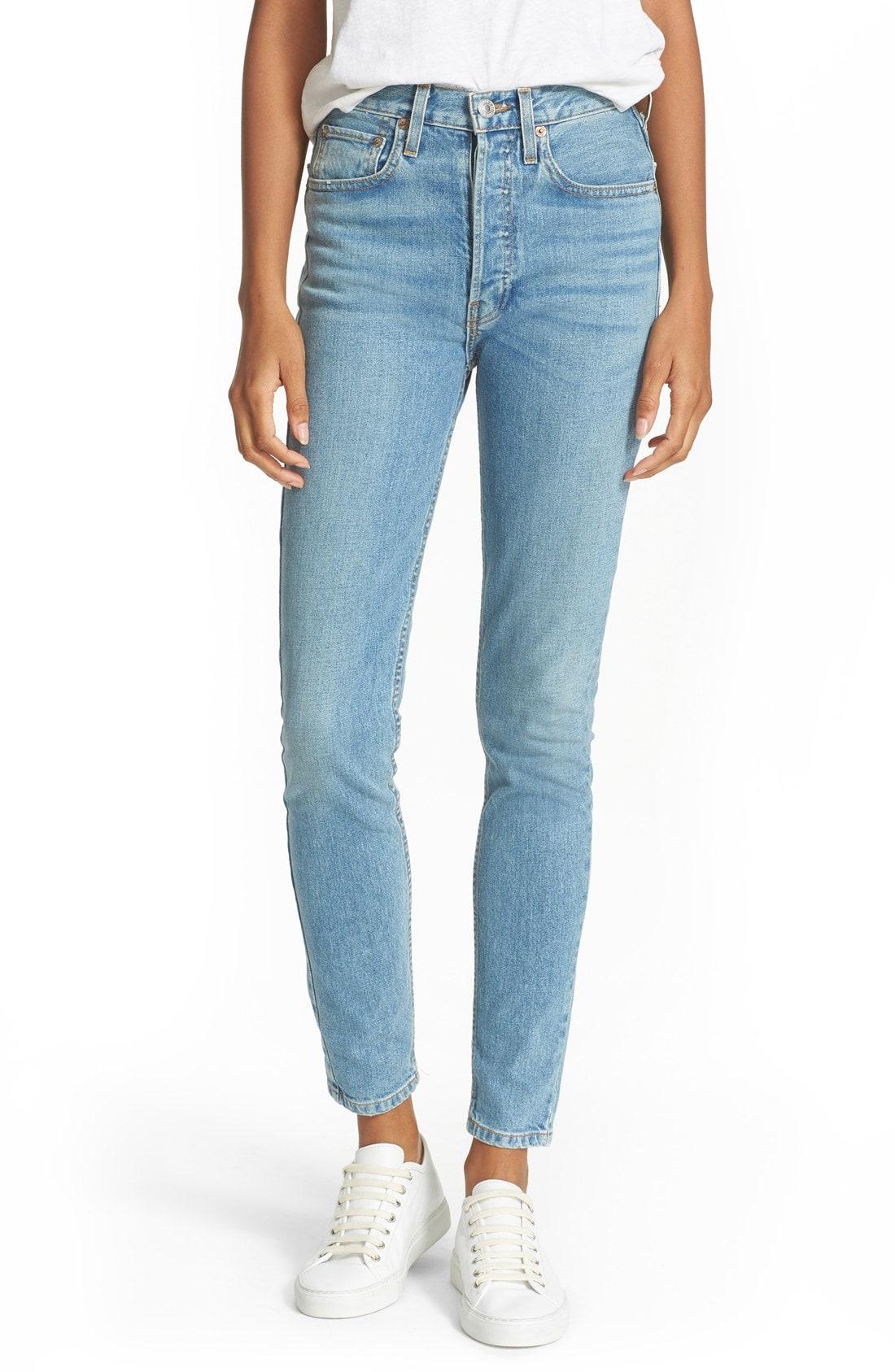 RE/DONE Denim Originals High Rise Stretch Jeans in Light Wash (Blue) Lyst