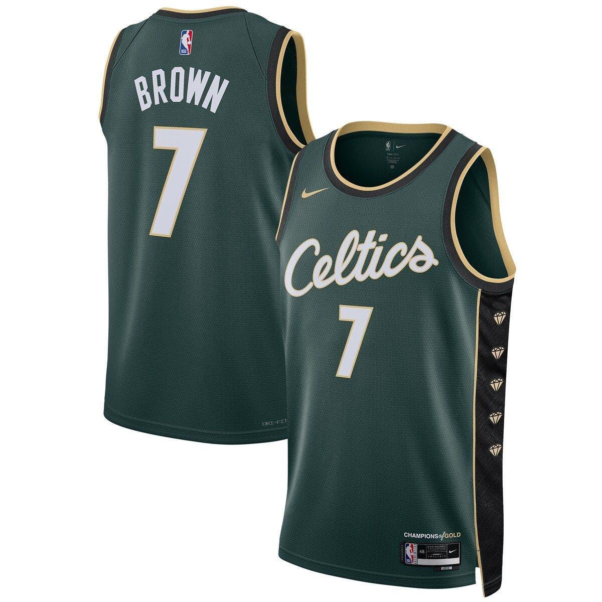Nike Unisex Jaylen Brown Boston Celtics 2022/23 Swingman Jersey - City  Edition At Nordstrom in Green | Lyst