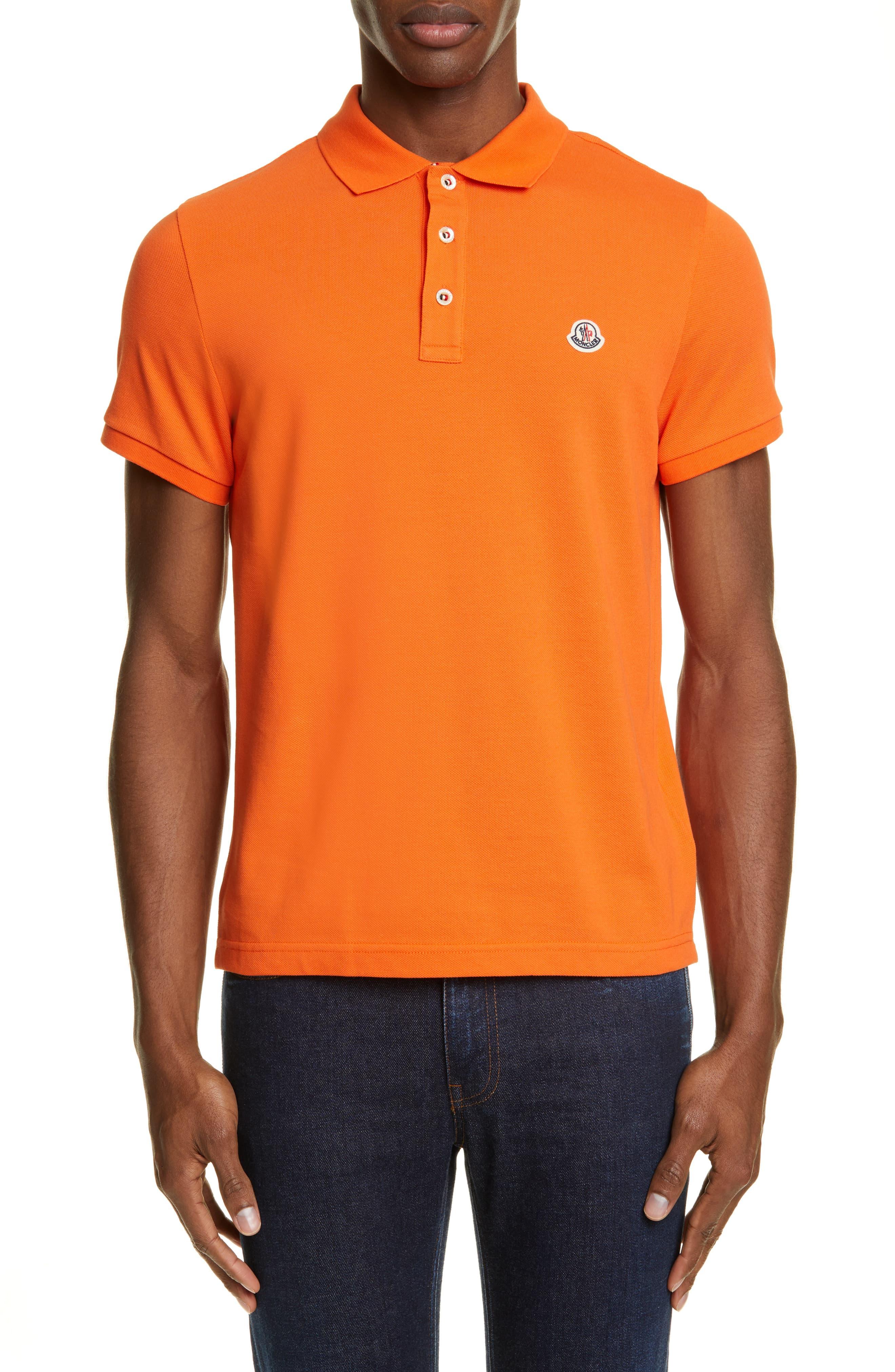 moncler orange polo