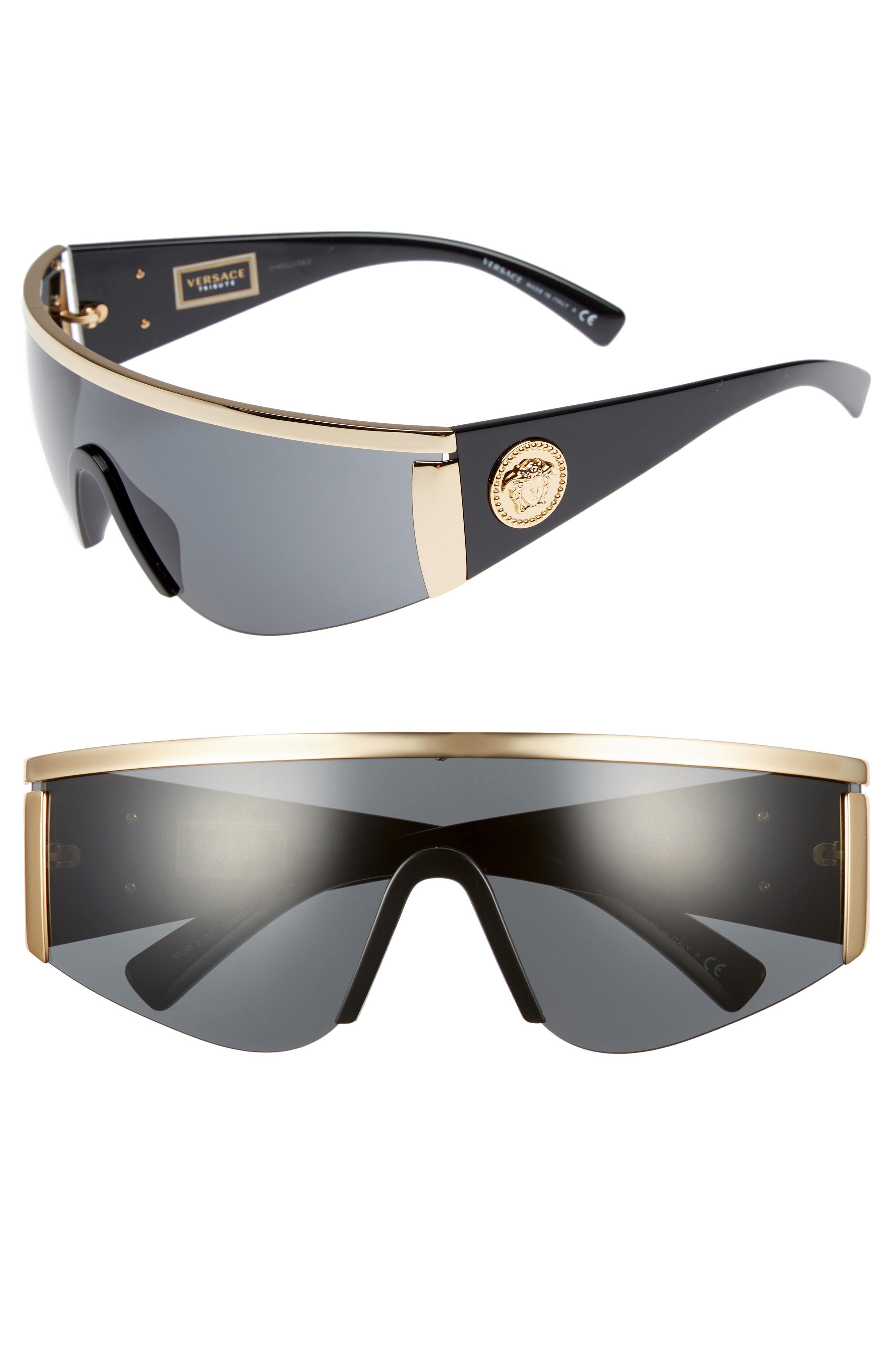 black tribute visor sunglasses