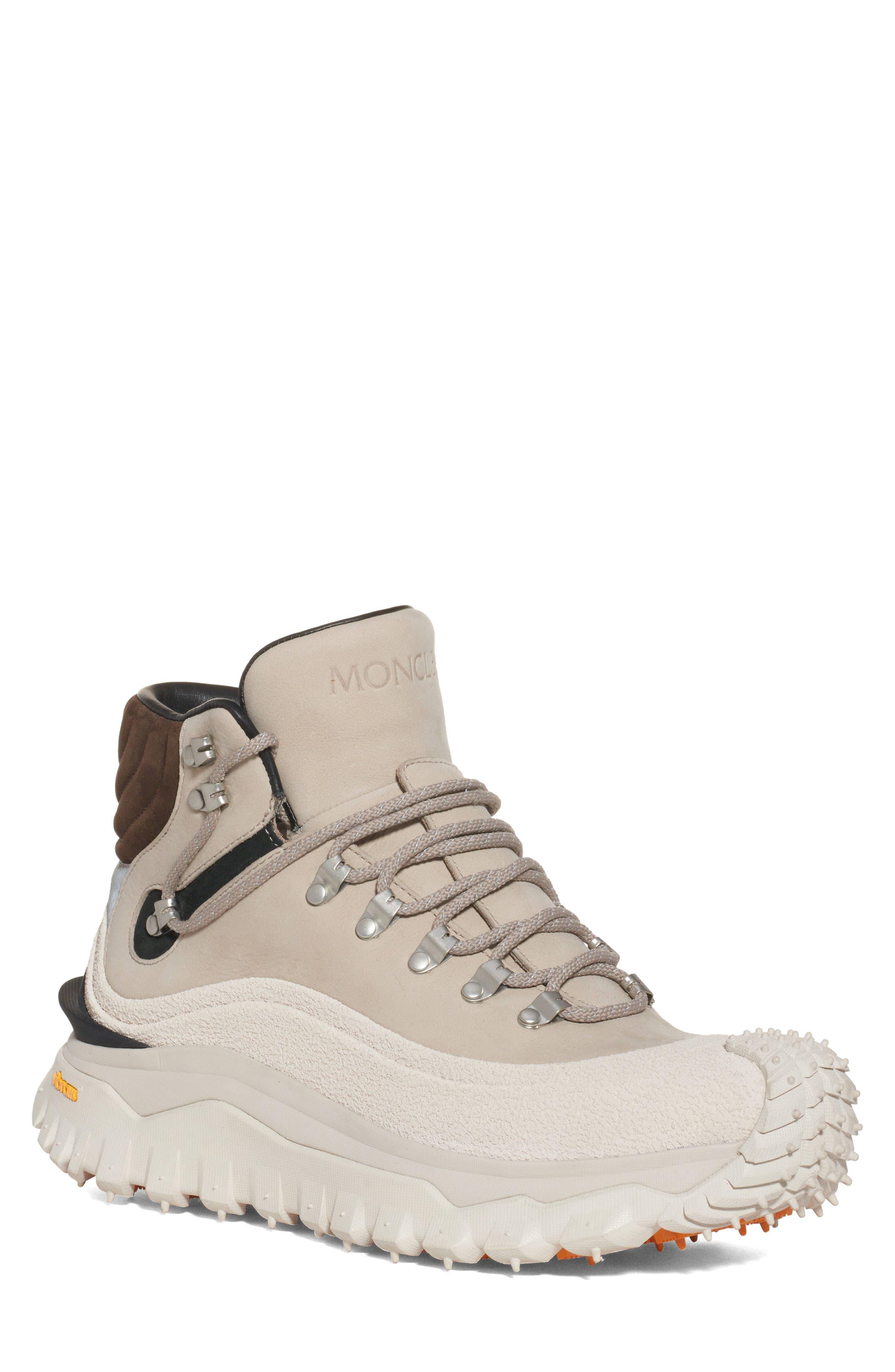 Moncler Leather Trailgrip Goretex® Waterproof High Top Hiking Sneaker