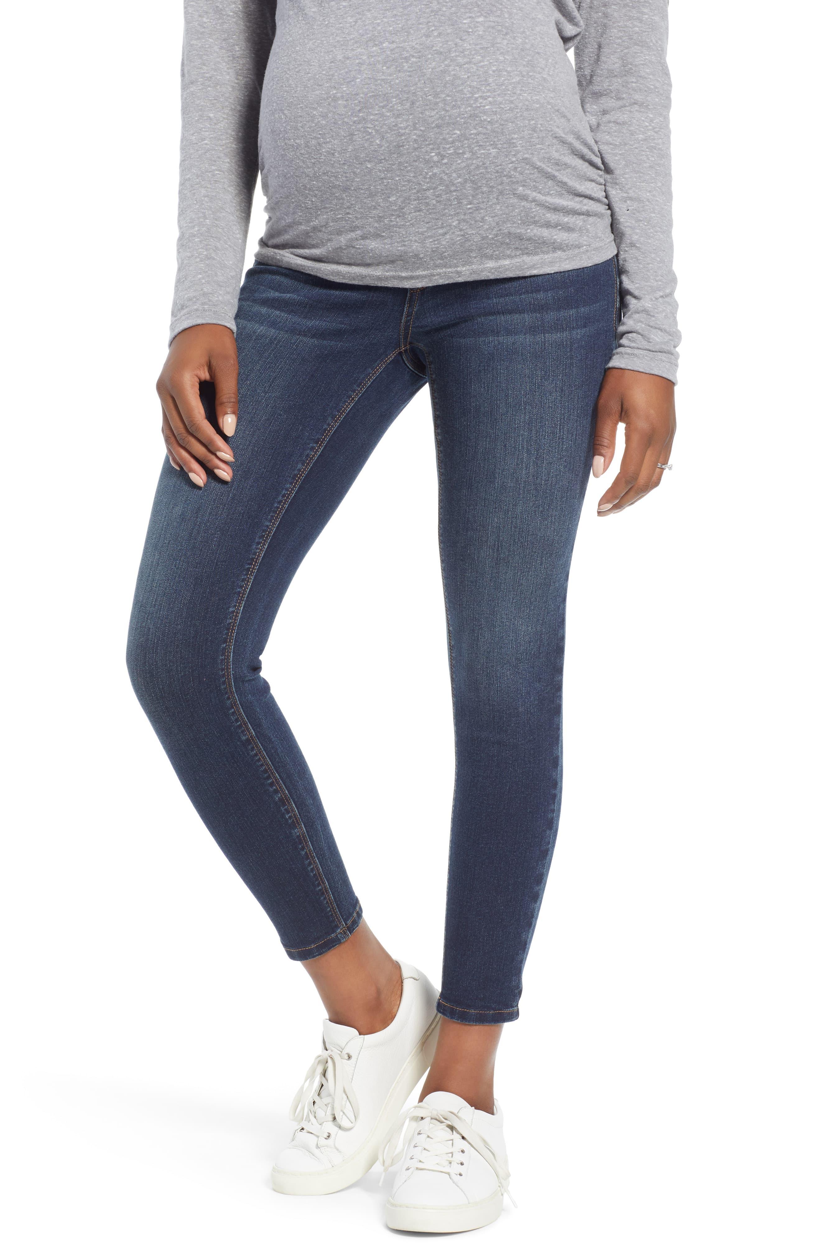 1822 Denim Denim Ankle Skinny Maternity Jeans in Blue Lyst