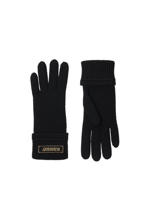 手袋 Burberry Black Cashmere Blend Gloves B2DF51F8-1FE8-4CBC-B133-