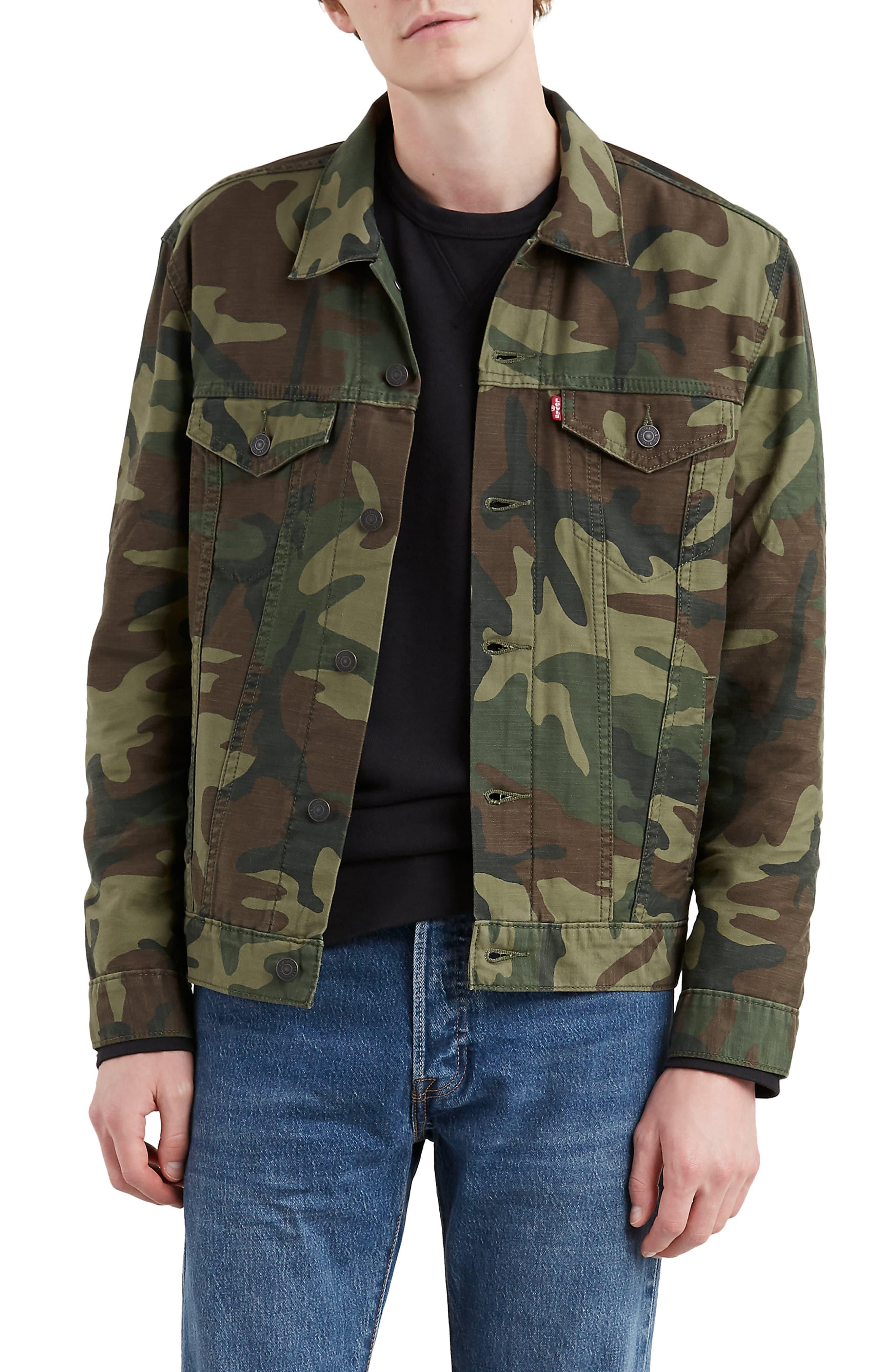 Levi's The Trucker Camo Jacket in Green for Men - Lyst