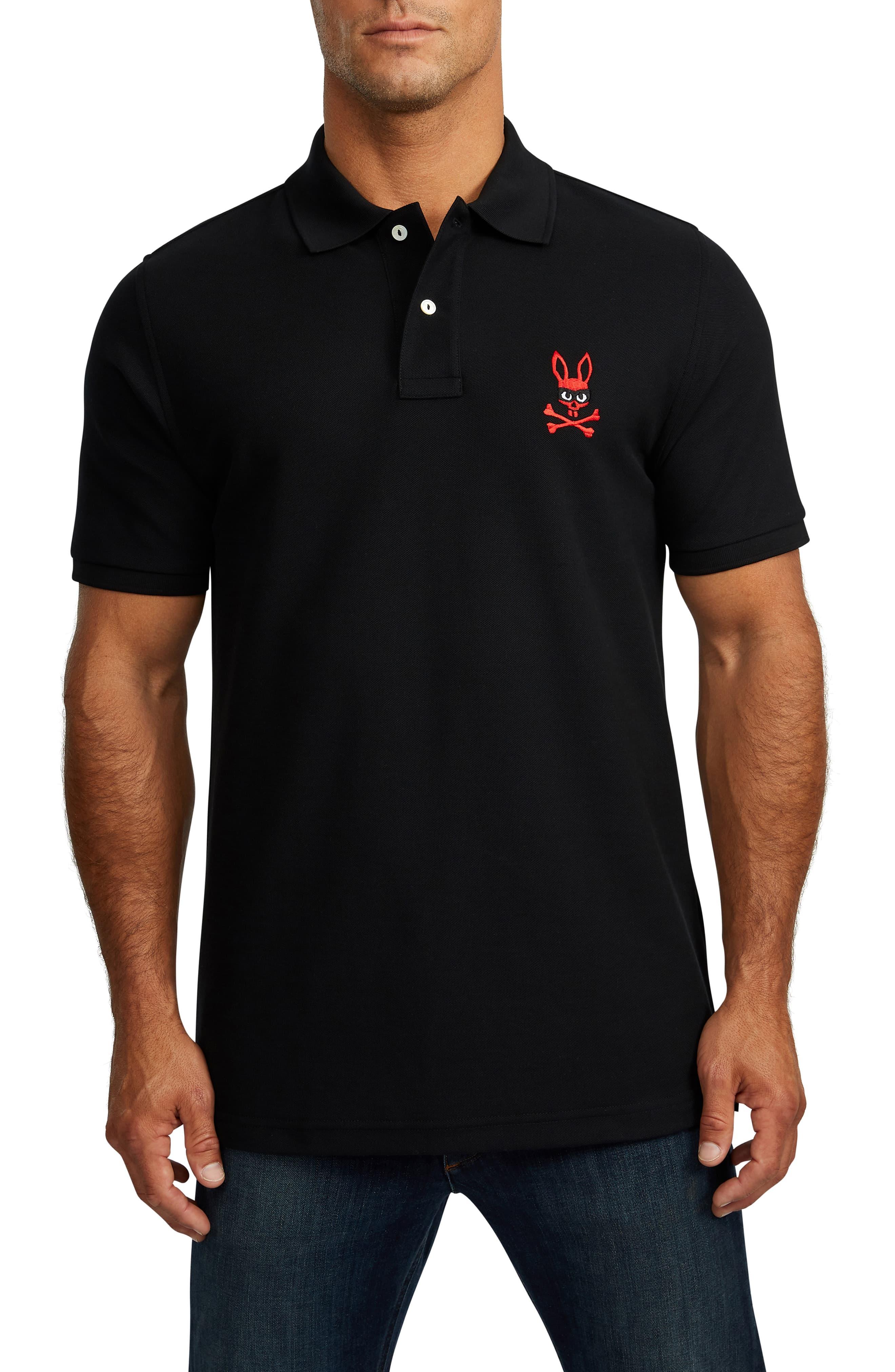 psycho bunny black polo