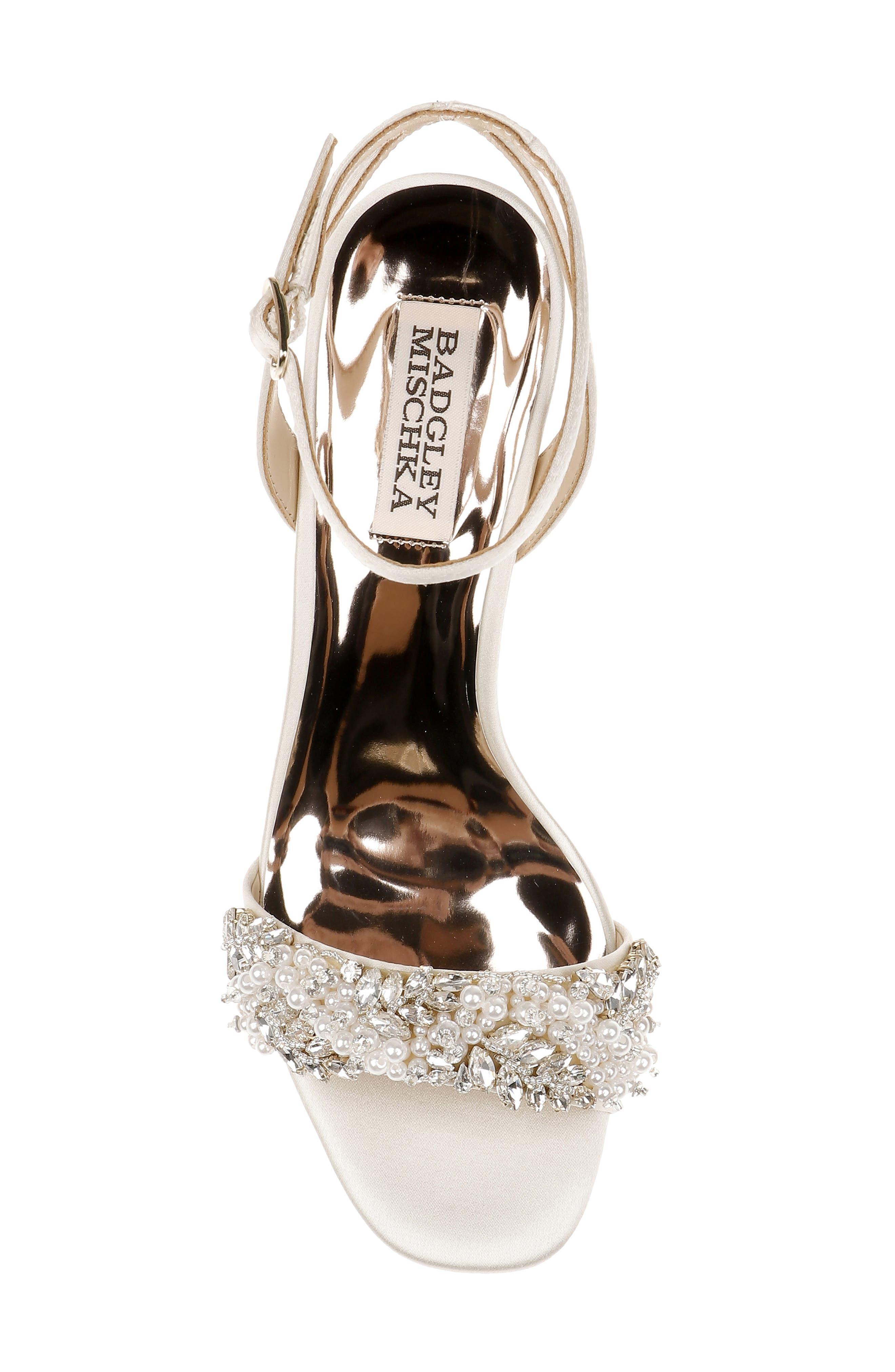 Badgley Mischka Clara Embellished Sandal in White Lyst