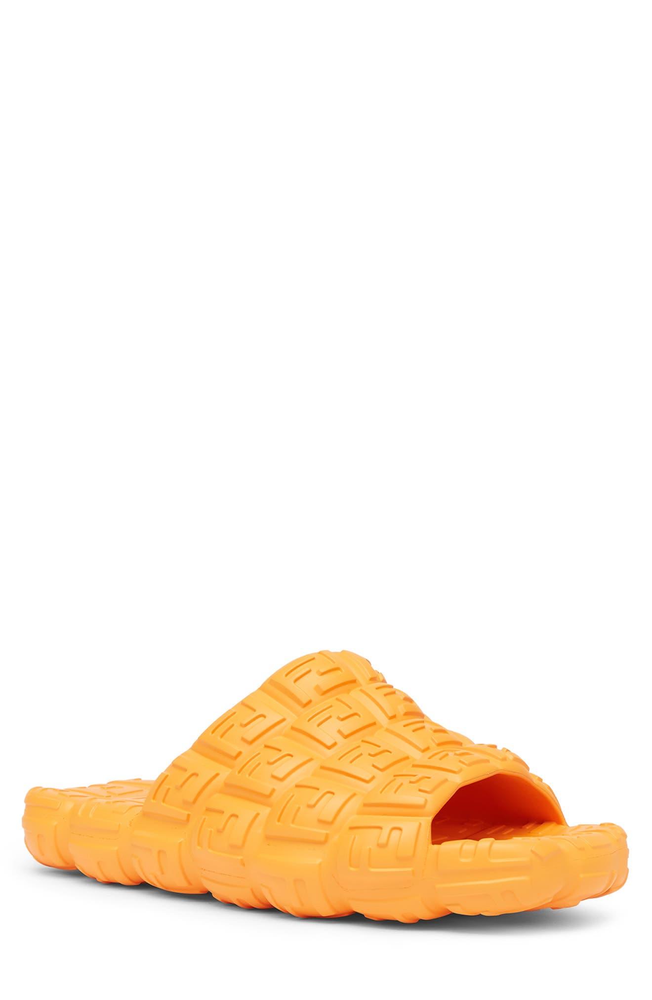 Fendi Cloud Ff Logo Slide Sandal in Orange for Men Lyst