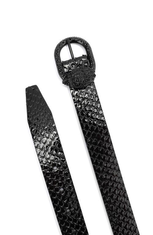 Kurt Geiger Mayfair Crystal Eagle Head Snake Print Leather  display picture 1