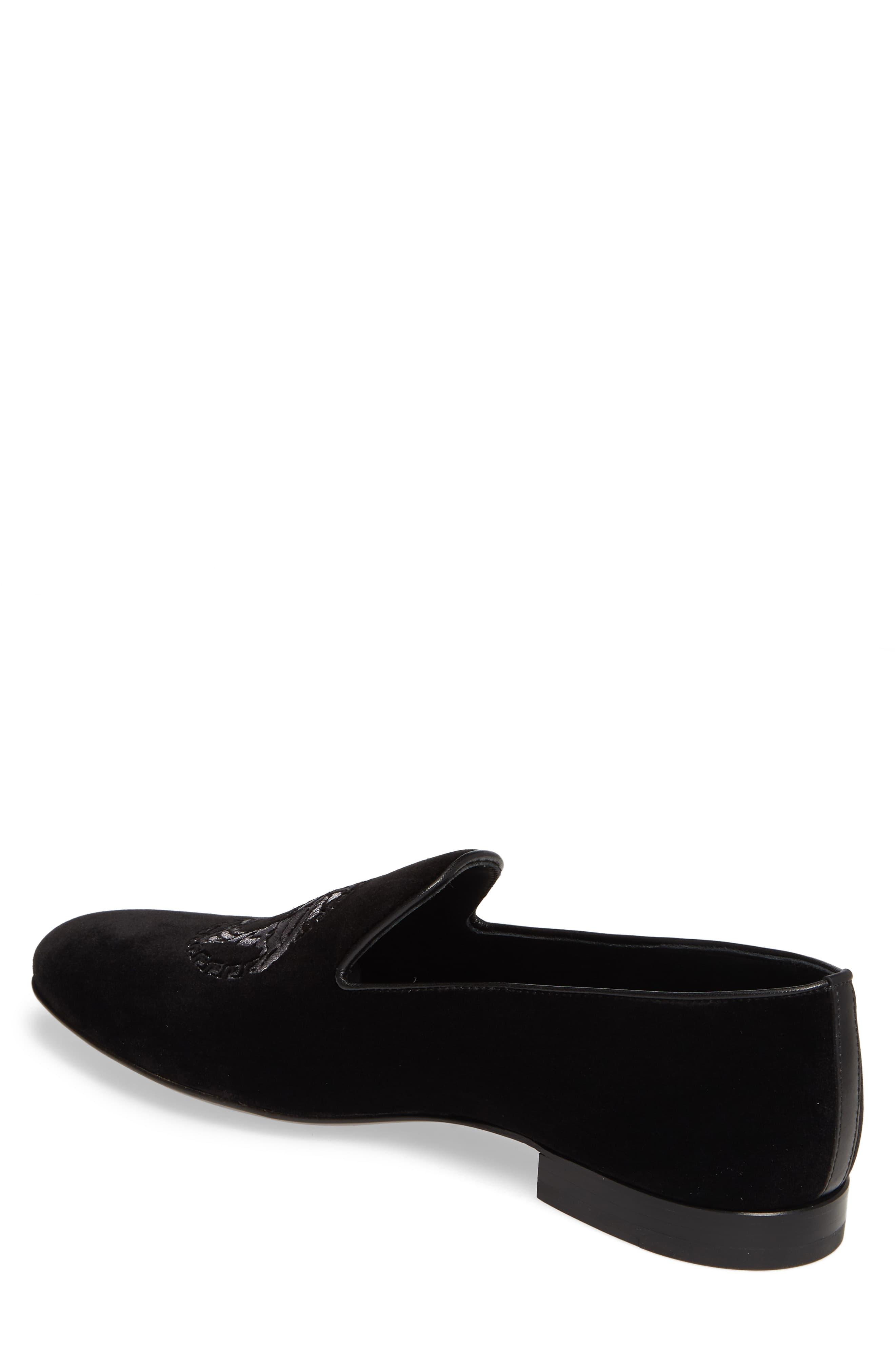 Versace Black Velvet Medusa Smoking Slippers for Men - Lyst