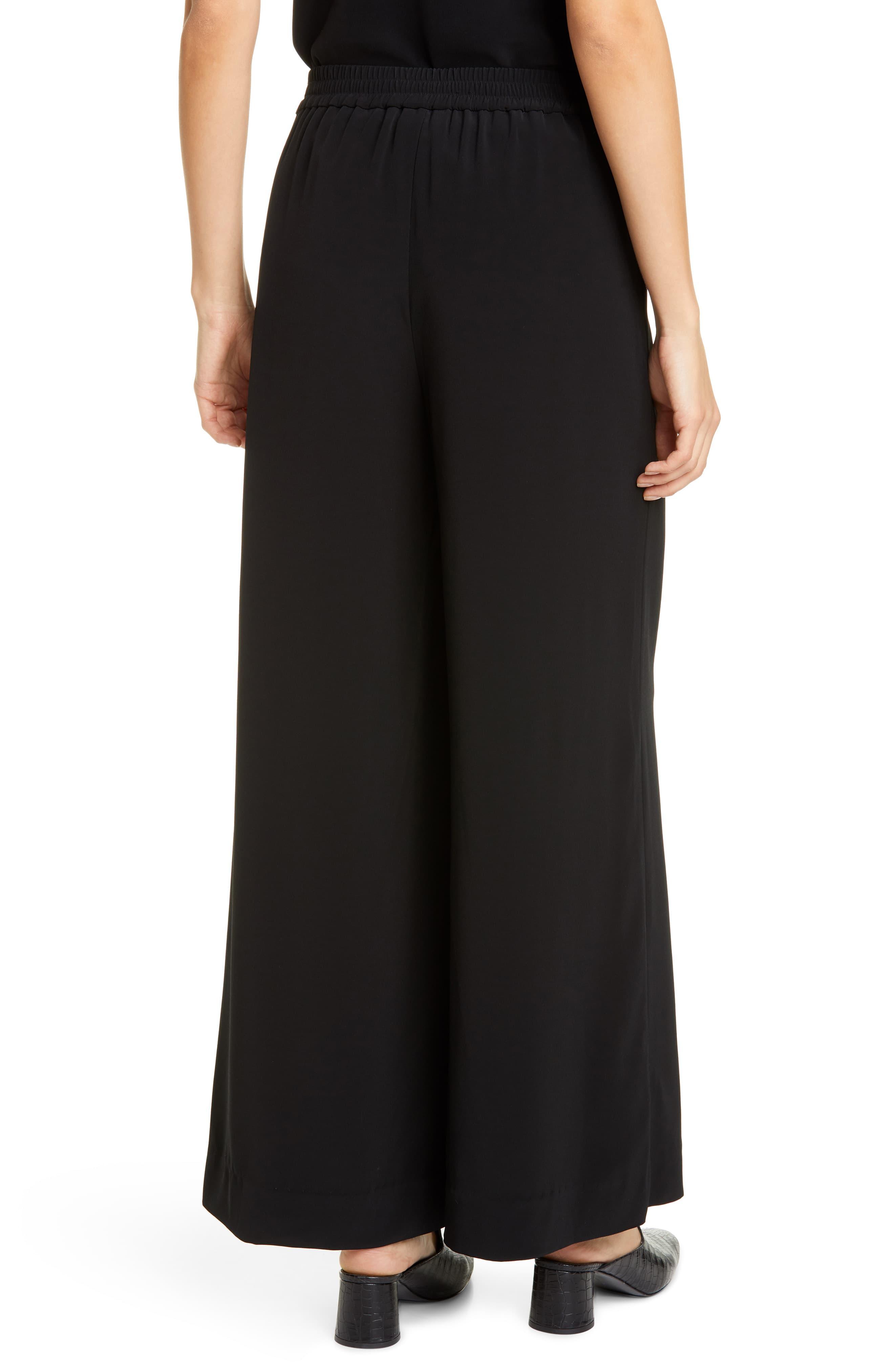 Co. Crepe Palazzo Pants in Black - Lyst