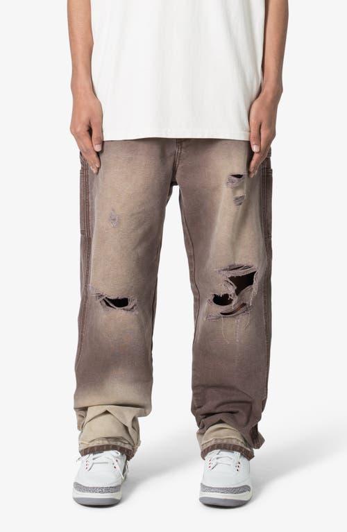 MNML Ultra Baggy Ripped Work Pants in Natural for Men | Lyst
