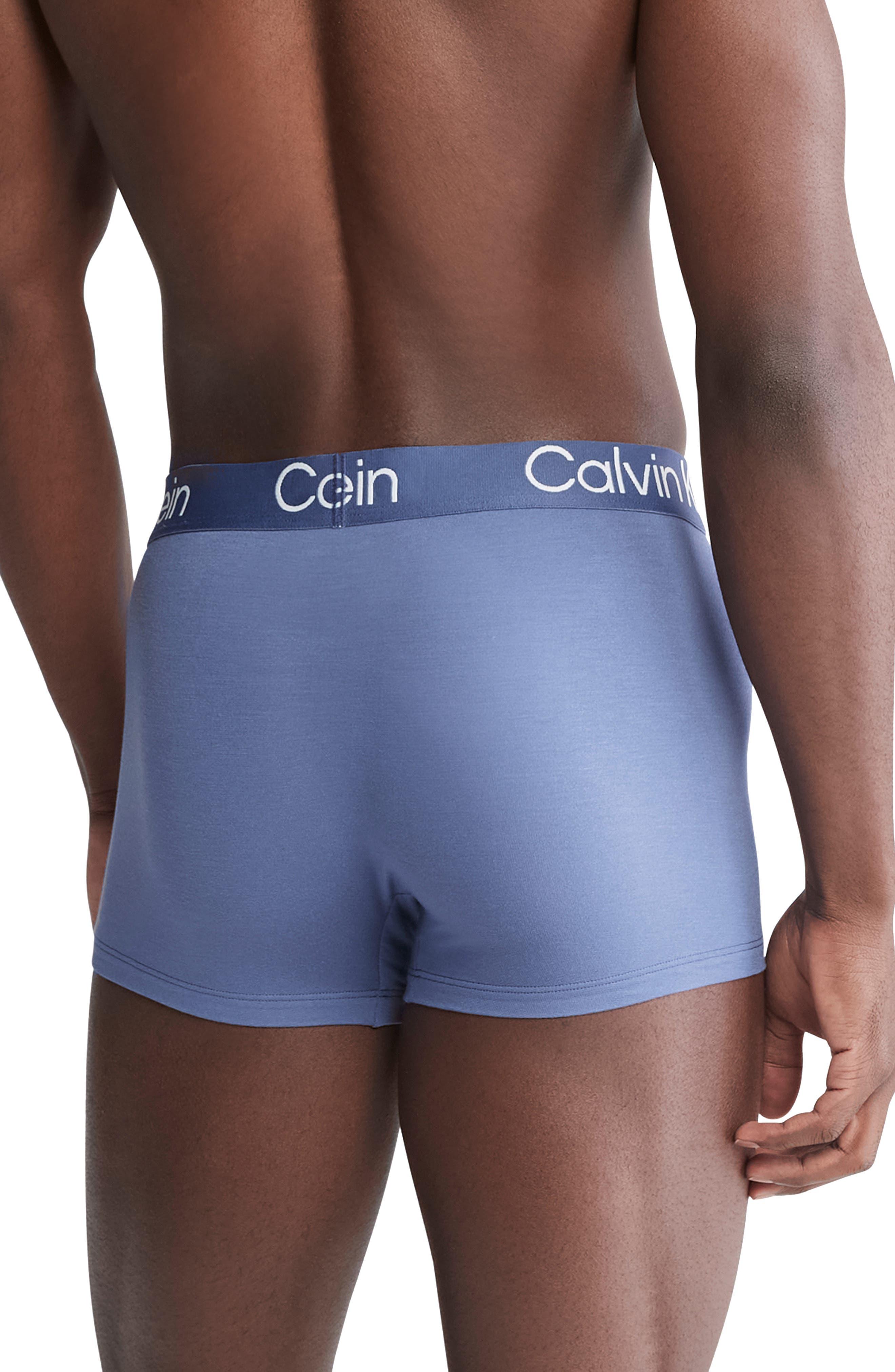 Calvin Klein Ultra-soft Modern 3-pack Stretch Modal Trunks in Blue for Men