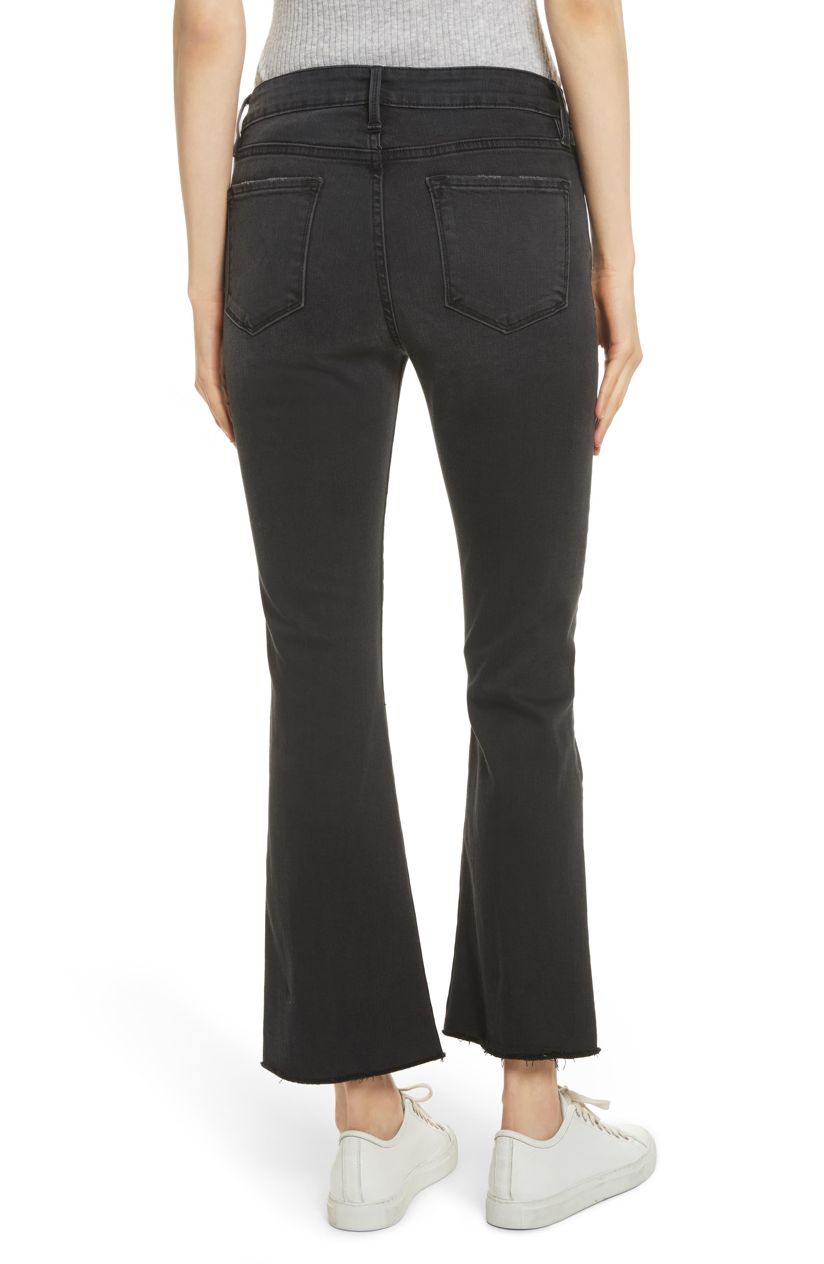frame le crop mini boot jeans