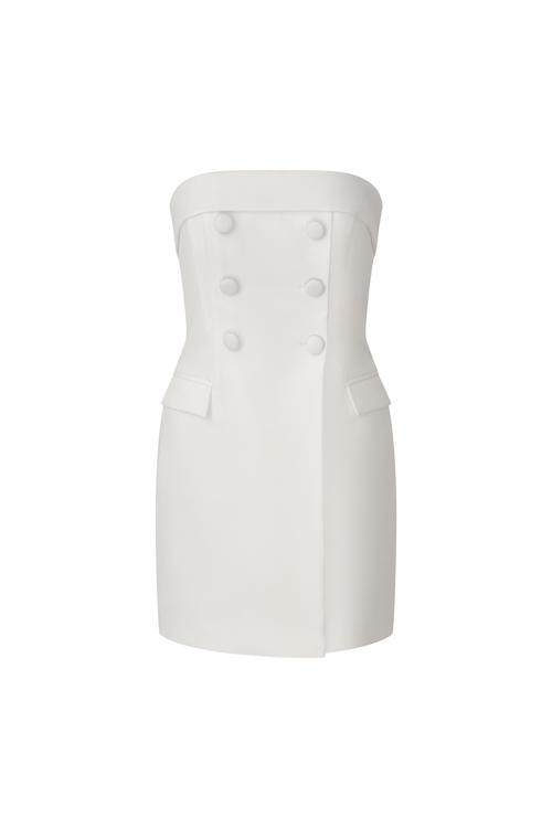 knee length dresses for ladies Twill Mini Dress – BCBGMAXAZRIA main image 1
