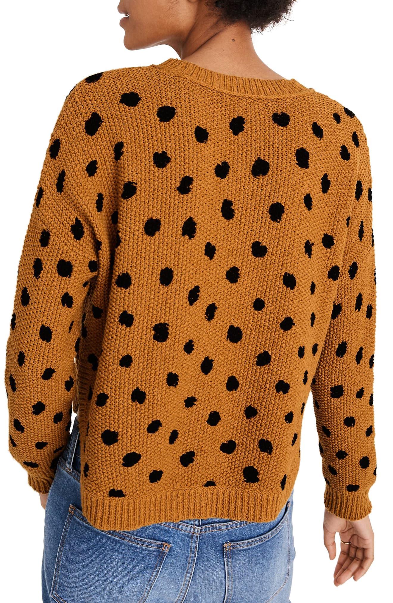hillview cardigan sweater in painted spots