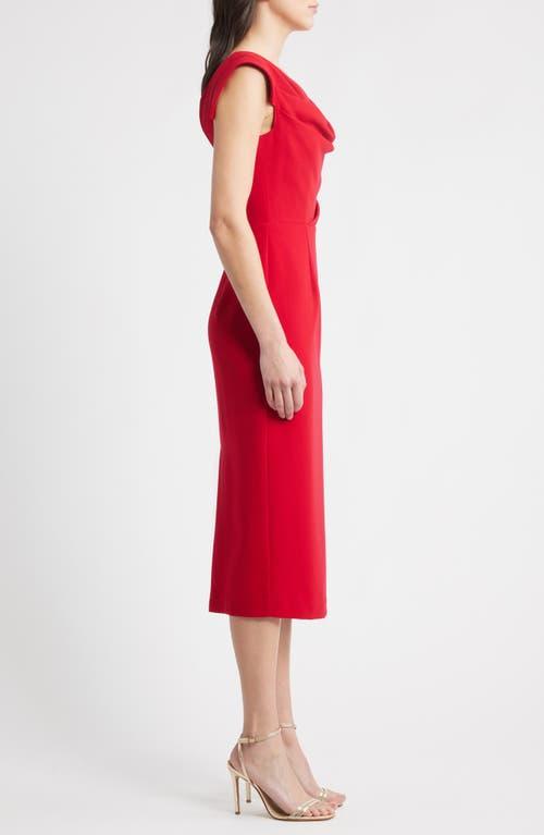 Black Halo Jacqueline Midi Gabardine Sheath Dress in Red Lyst