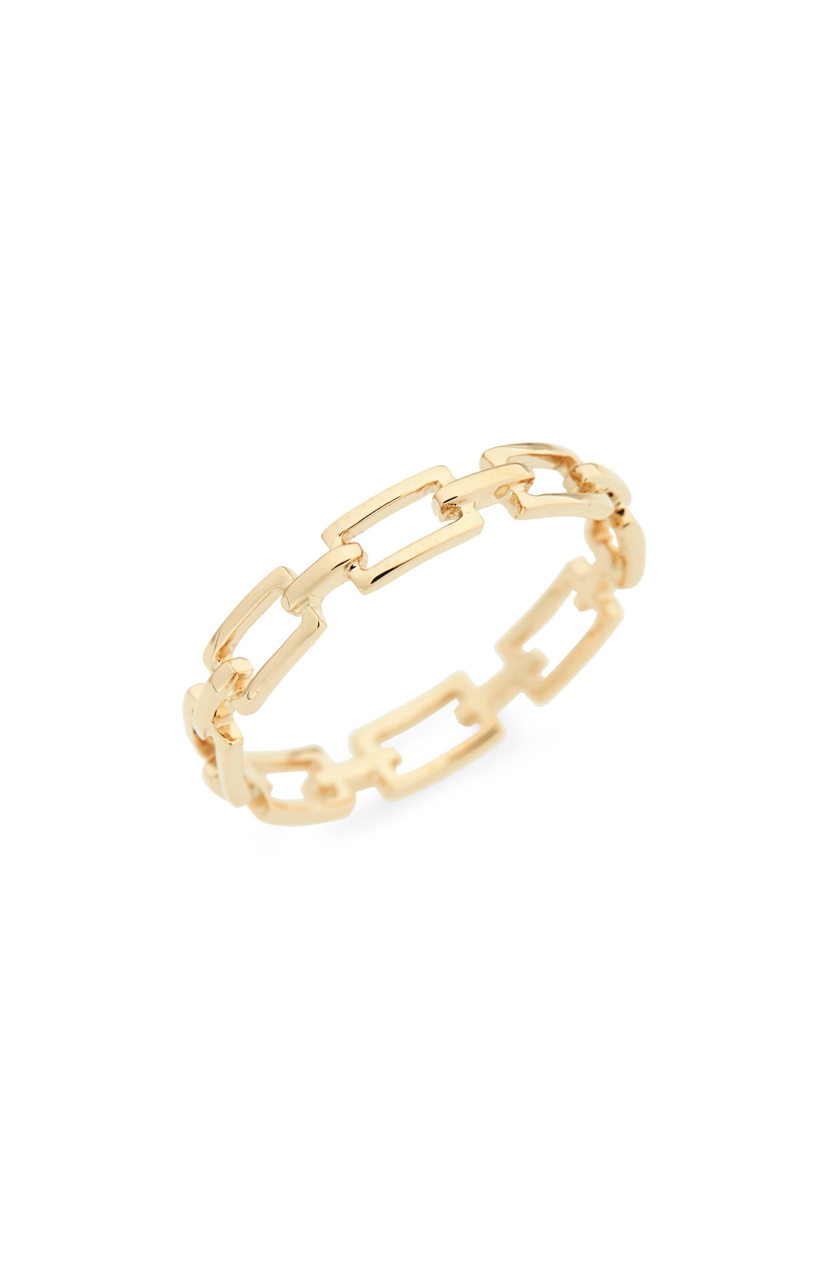 Bony Levy 14k Gold Link Stacking Ring in Metallic | Lyst