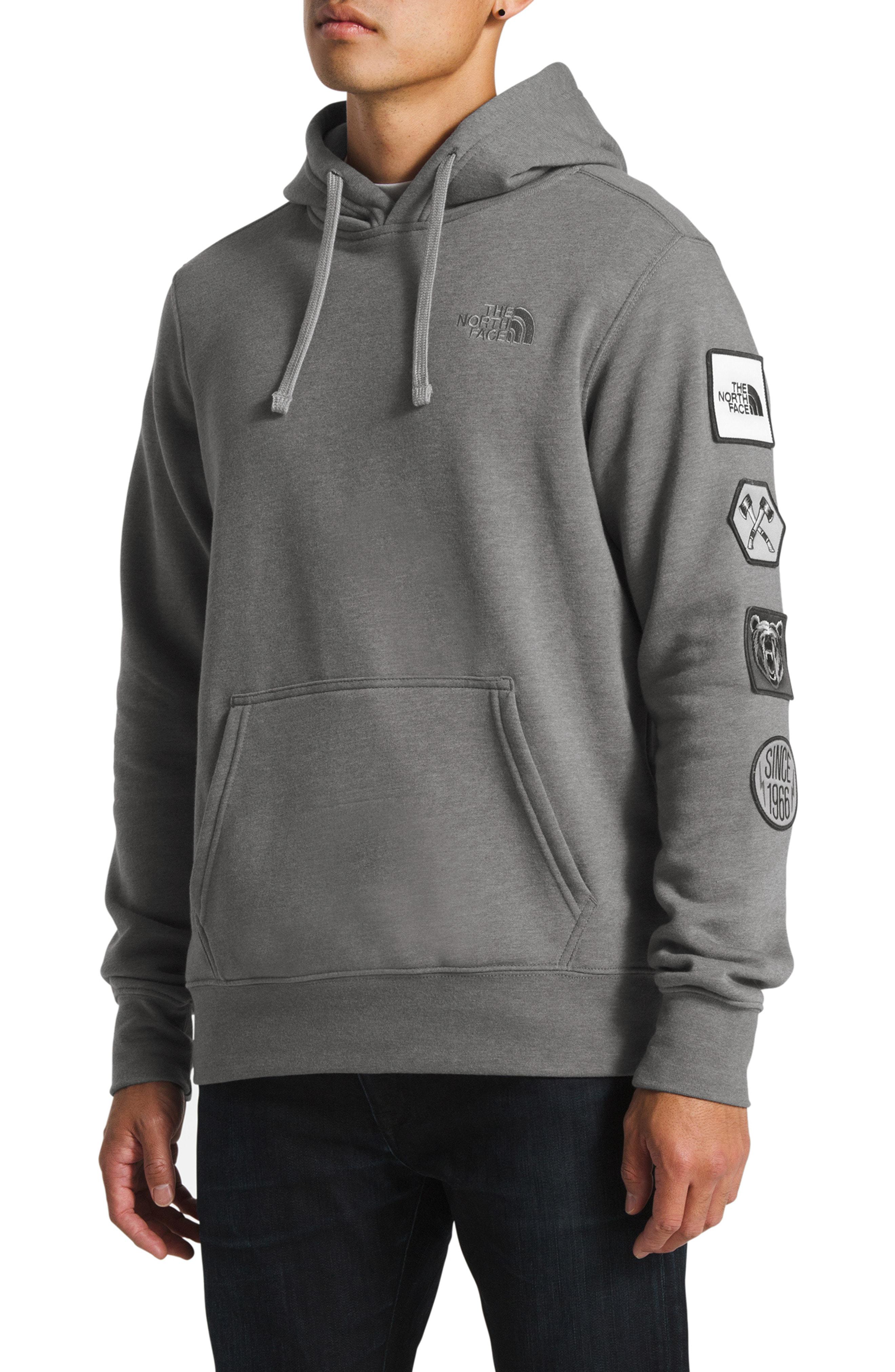 North Face Urban Patches Hoodie in Grey 