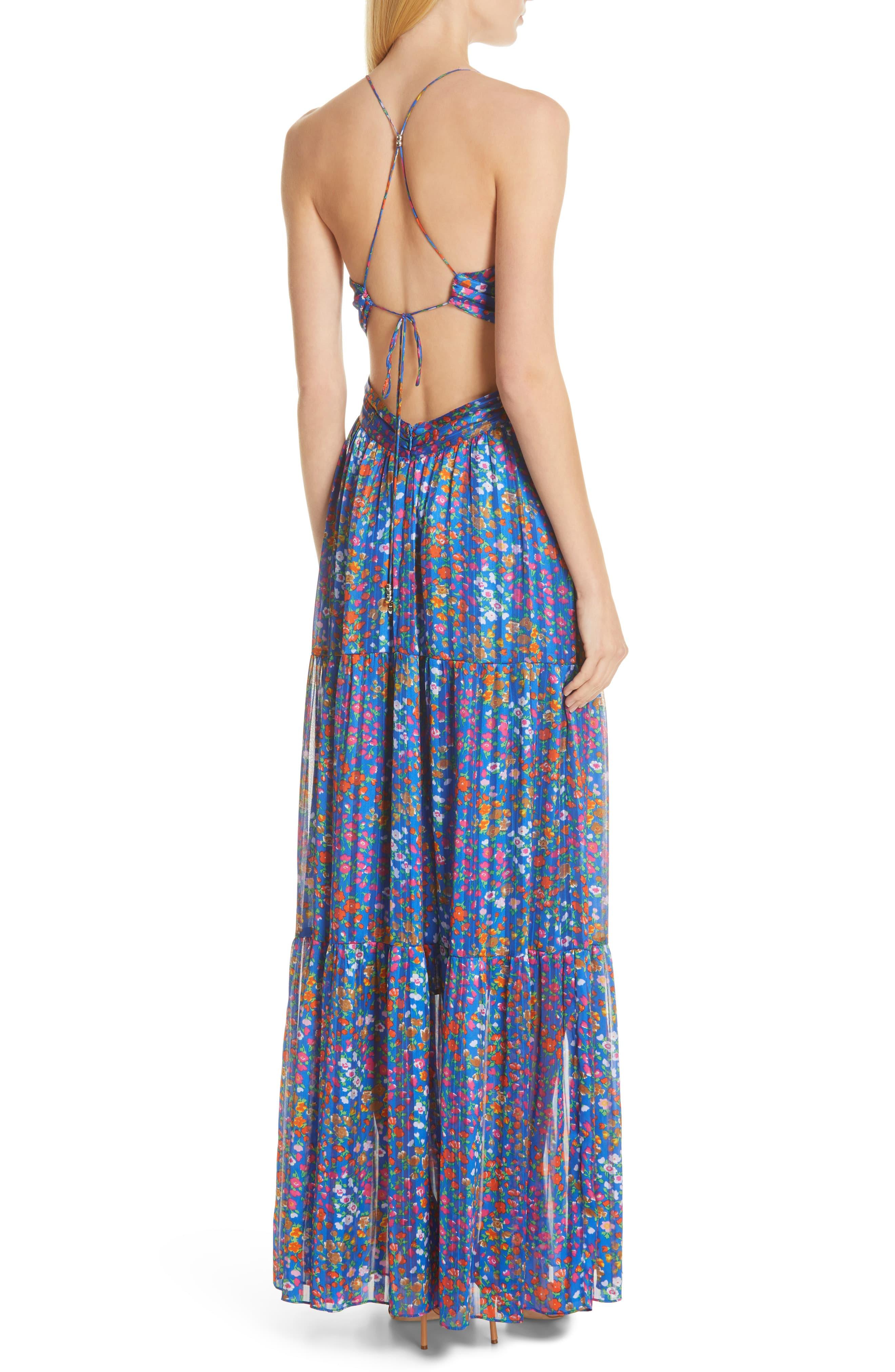 Ba&sh Rosy Cutout Floral Maxi Dress in Blue | Lyst
